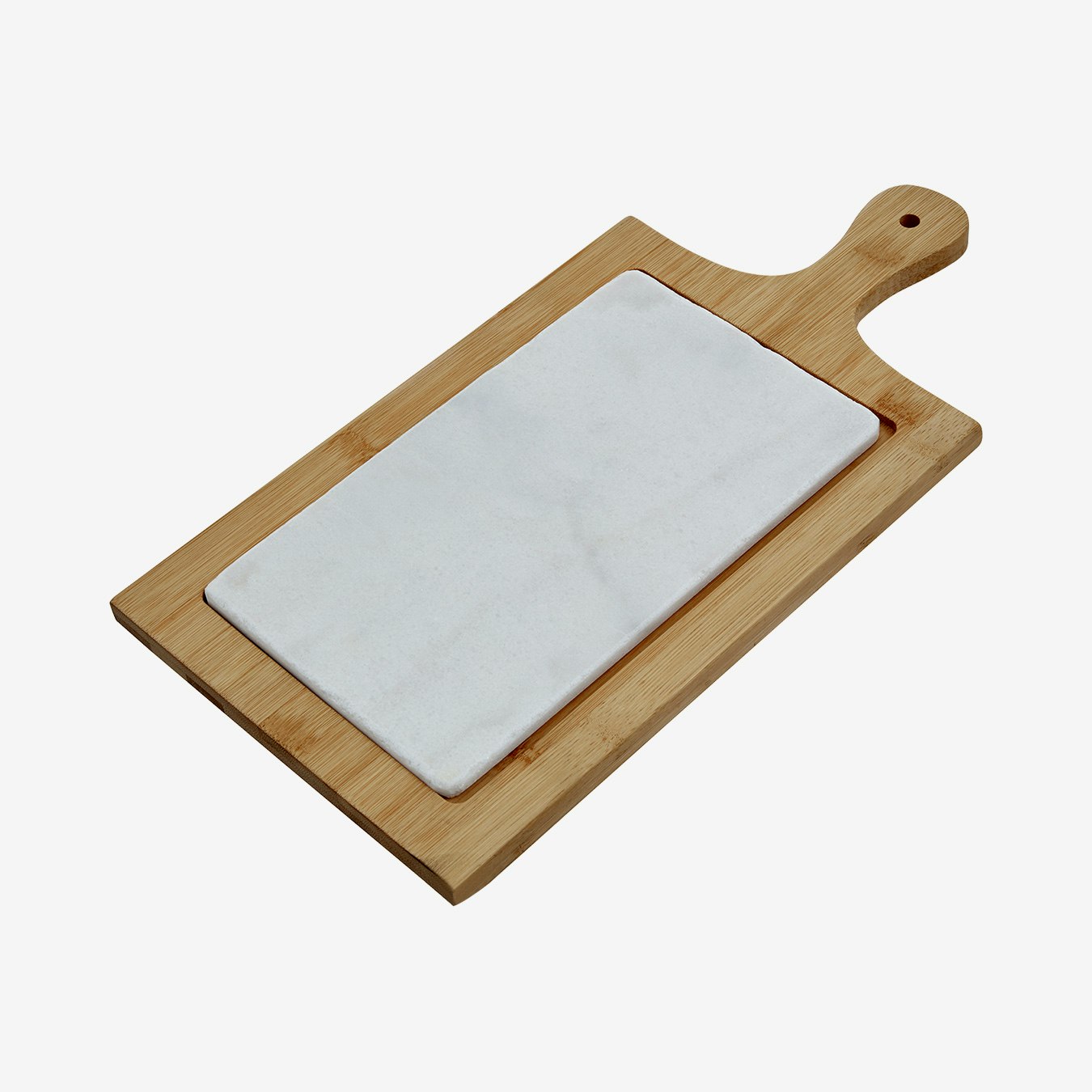 Cheese Board - White - Marble / Bamboo by Fifty Five South