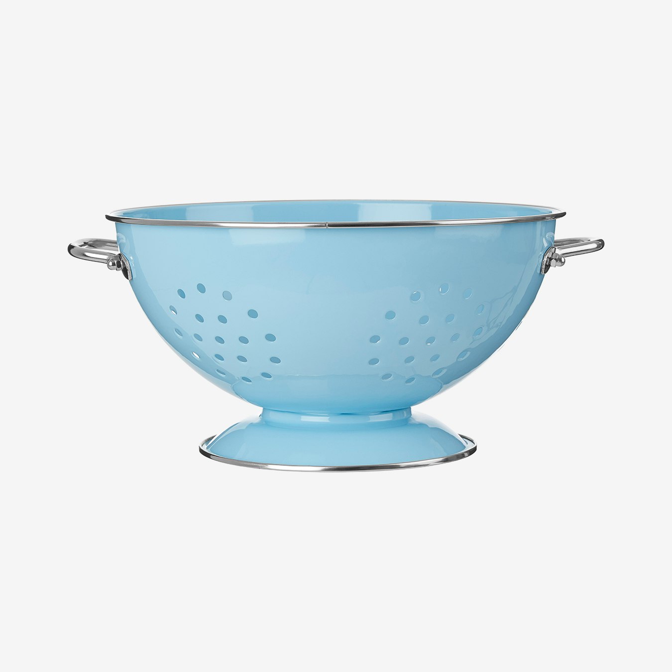 Retro Enamel Colander - Pastel Blue by Fifty Five South