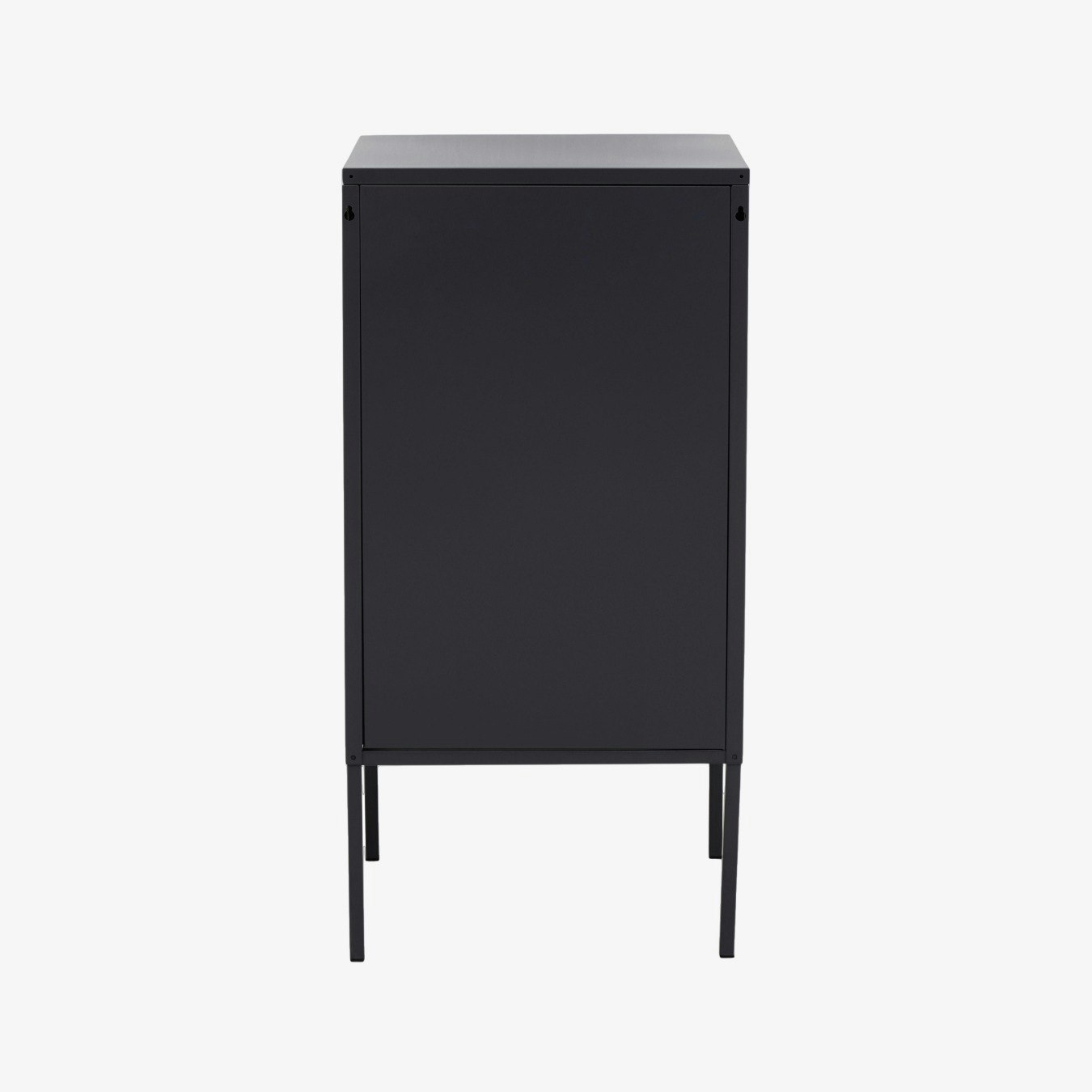 Academy 1-Door Metal Lockable Cabinet - Black Powder by Fifty Five South