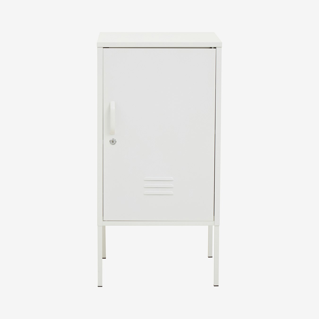 Academy 1-Door Metal Lockable Cabinet - White Powder Coat by Fifty Five South