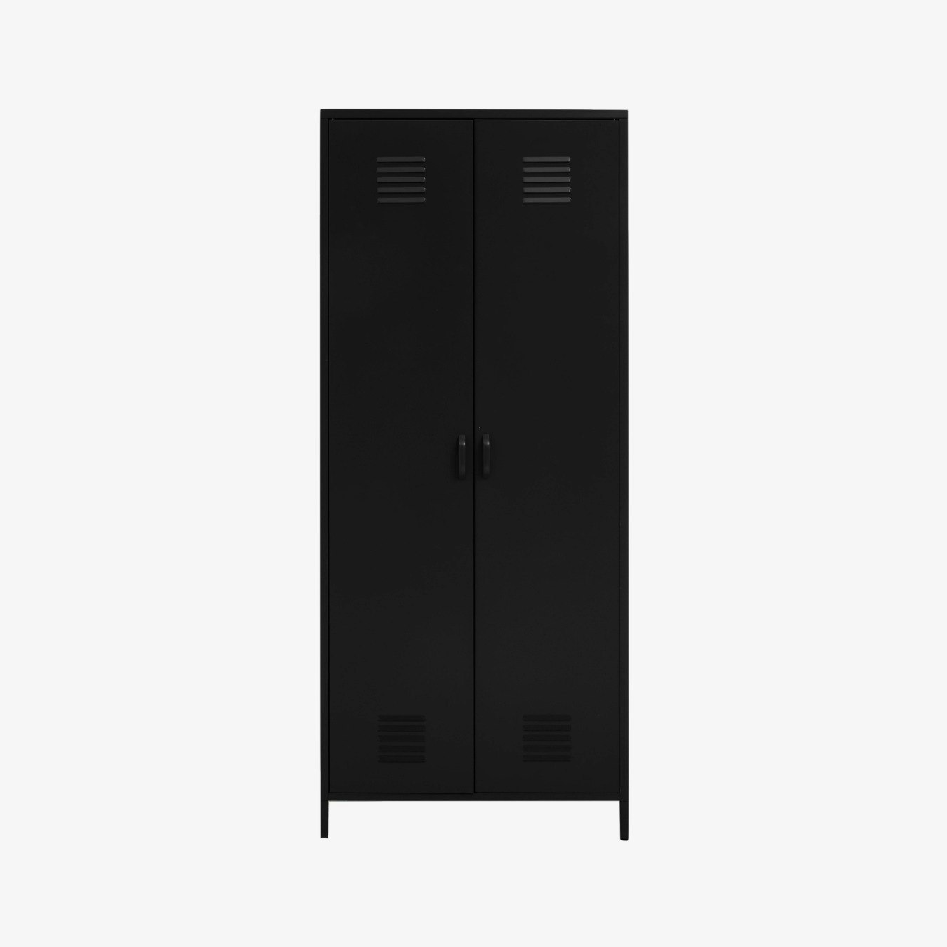 Academy 2-Door Metal Wardrobe - Black Powder Coat by Fifty Five South