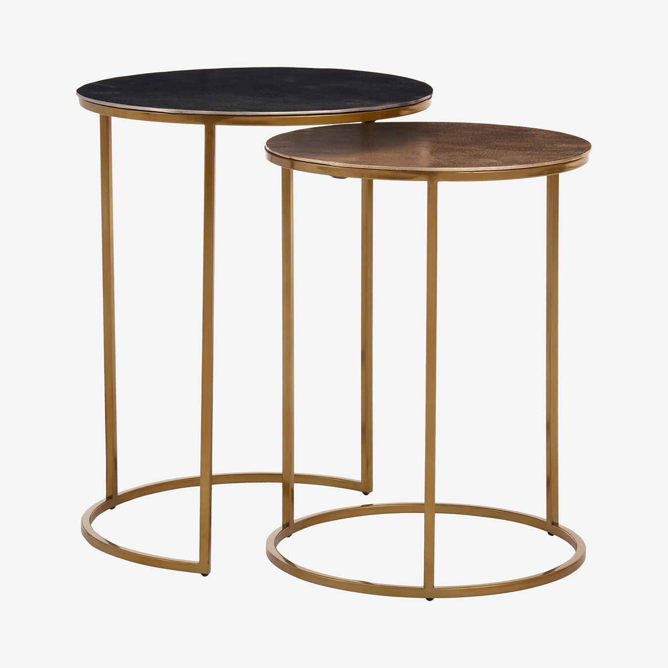 Amira Nest Tables - Gold - Set of 2 by Fifty Five South