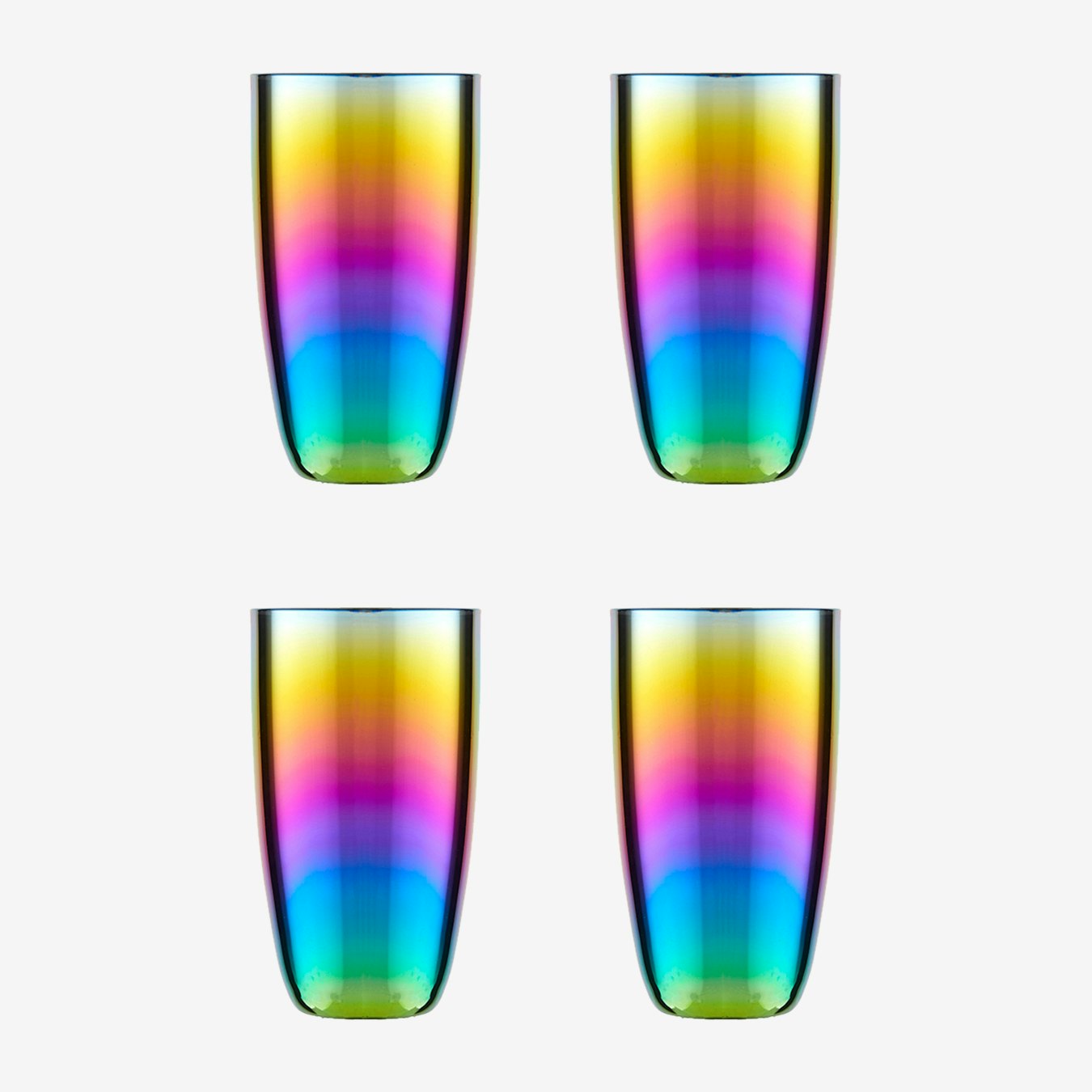 Aurora Hi Ball Glasses - Oil Slick - Set of 4 by Fifty Five South