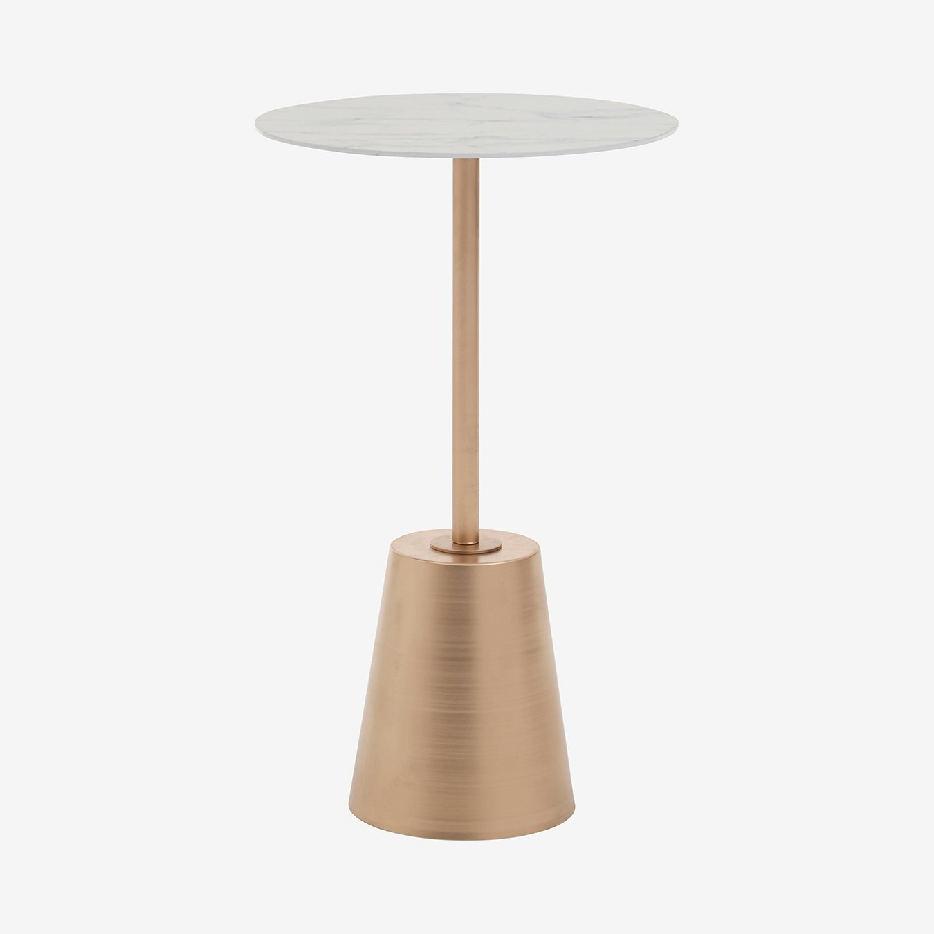 Avola Side Table - White / Gold / Marble by Fifty Five South