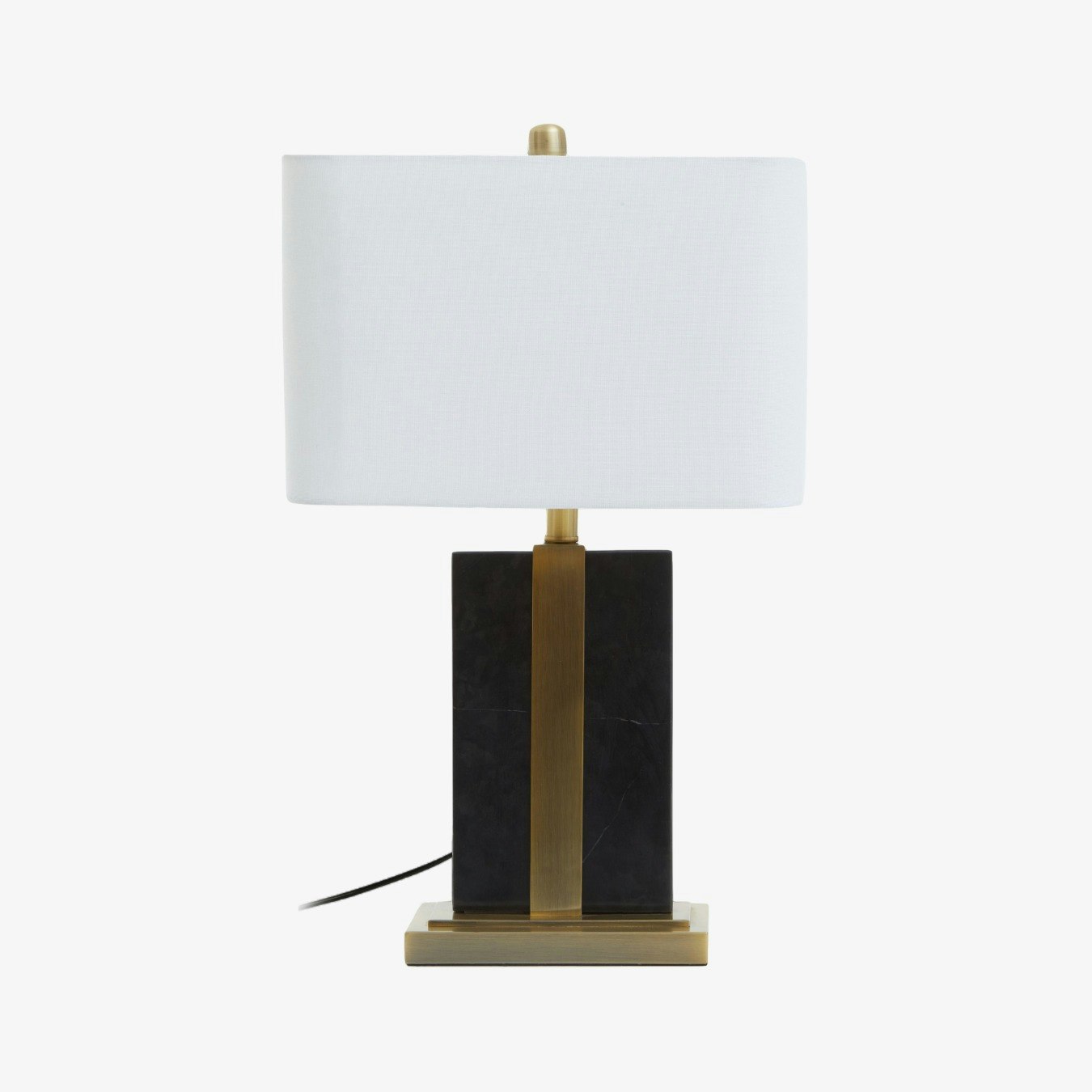 Elisa Table Lamp - White / Brushed Gold / Ivory by Fifty Five South