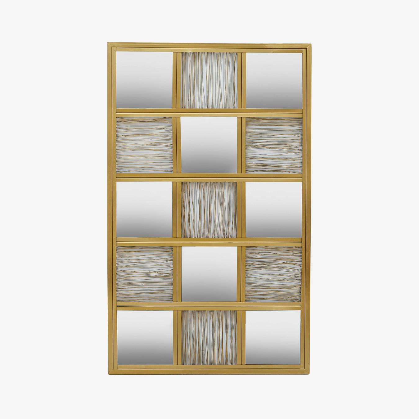 Enzo Wire Wall Mirror - Gold by Fifty Five South