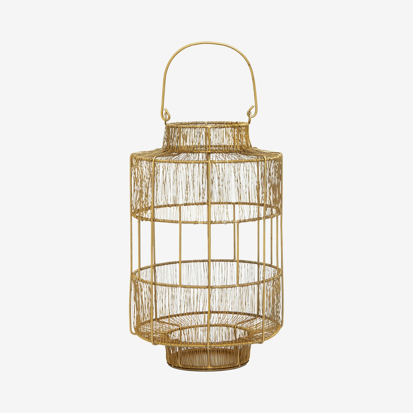 Enzo Wire Lantern - Black by Fifty Five South
