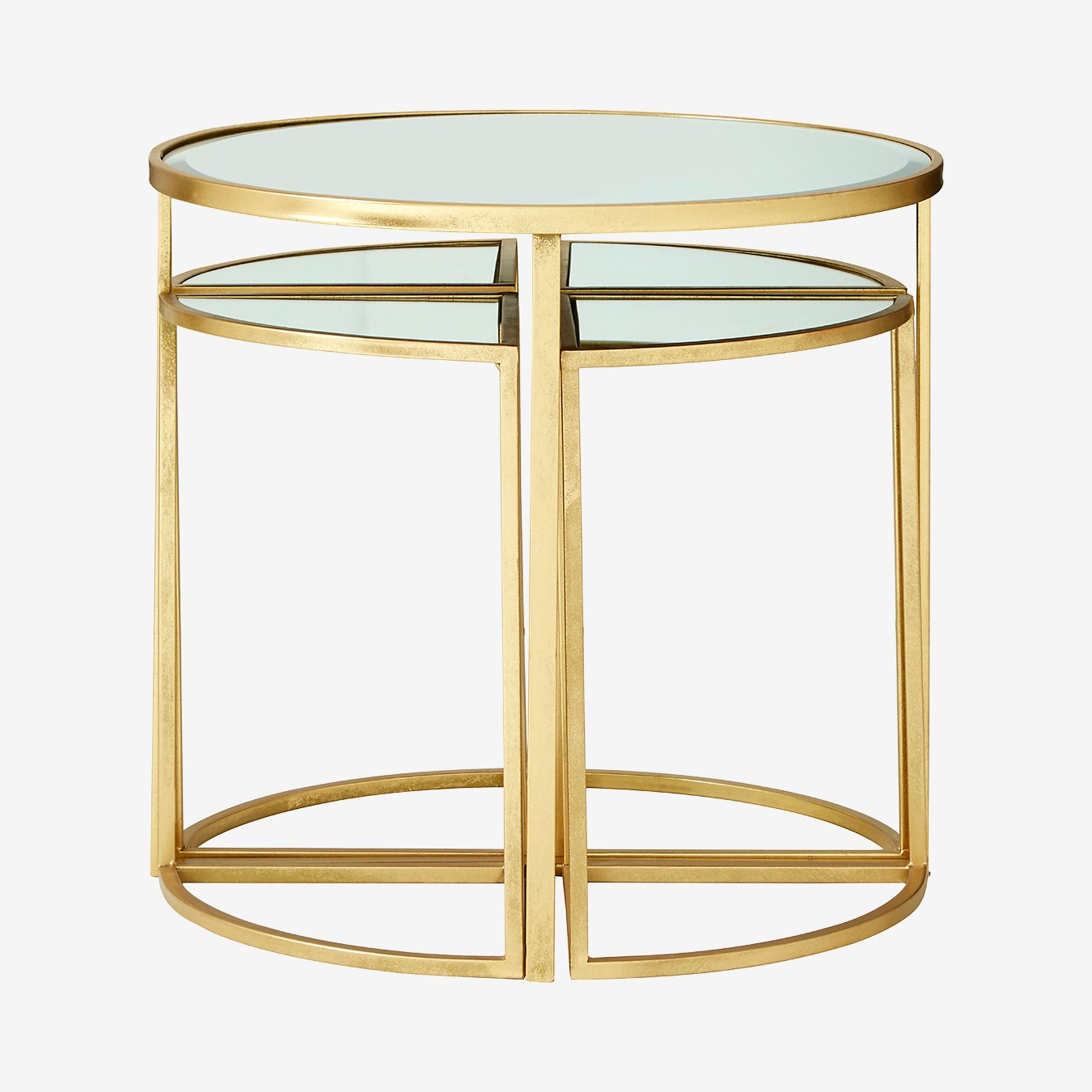 Farran Iron Tables - Champagne Gold - Set of 5 by Fifty Five South