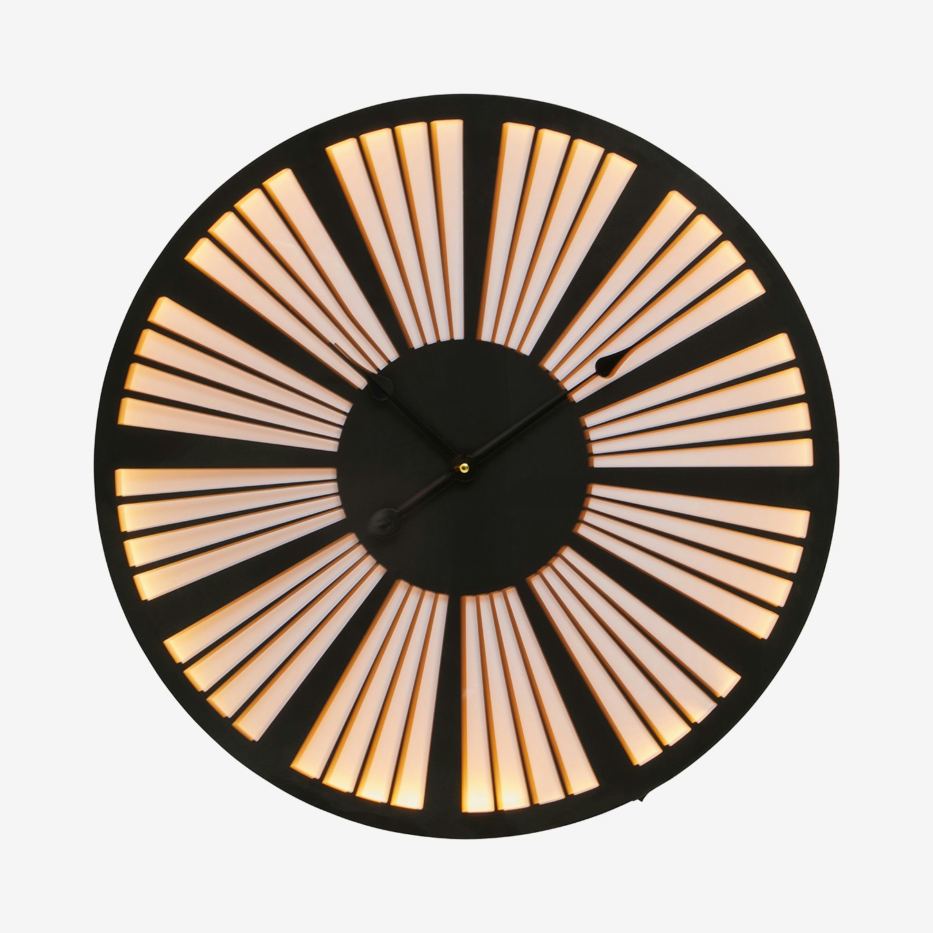 Genova Led Wall Clock - Black / Gold by Fifty Five South