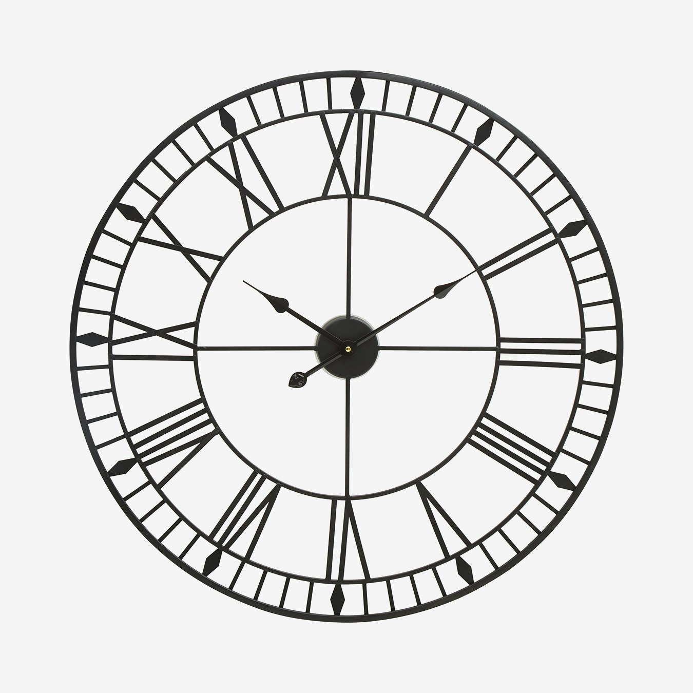 Genova Led Wall Clock - Black / White by Fifty Five South