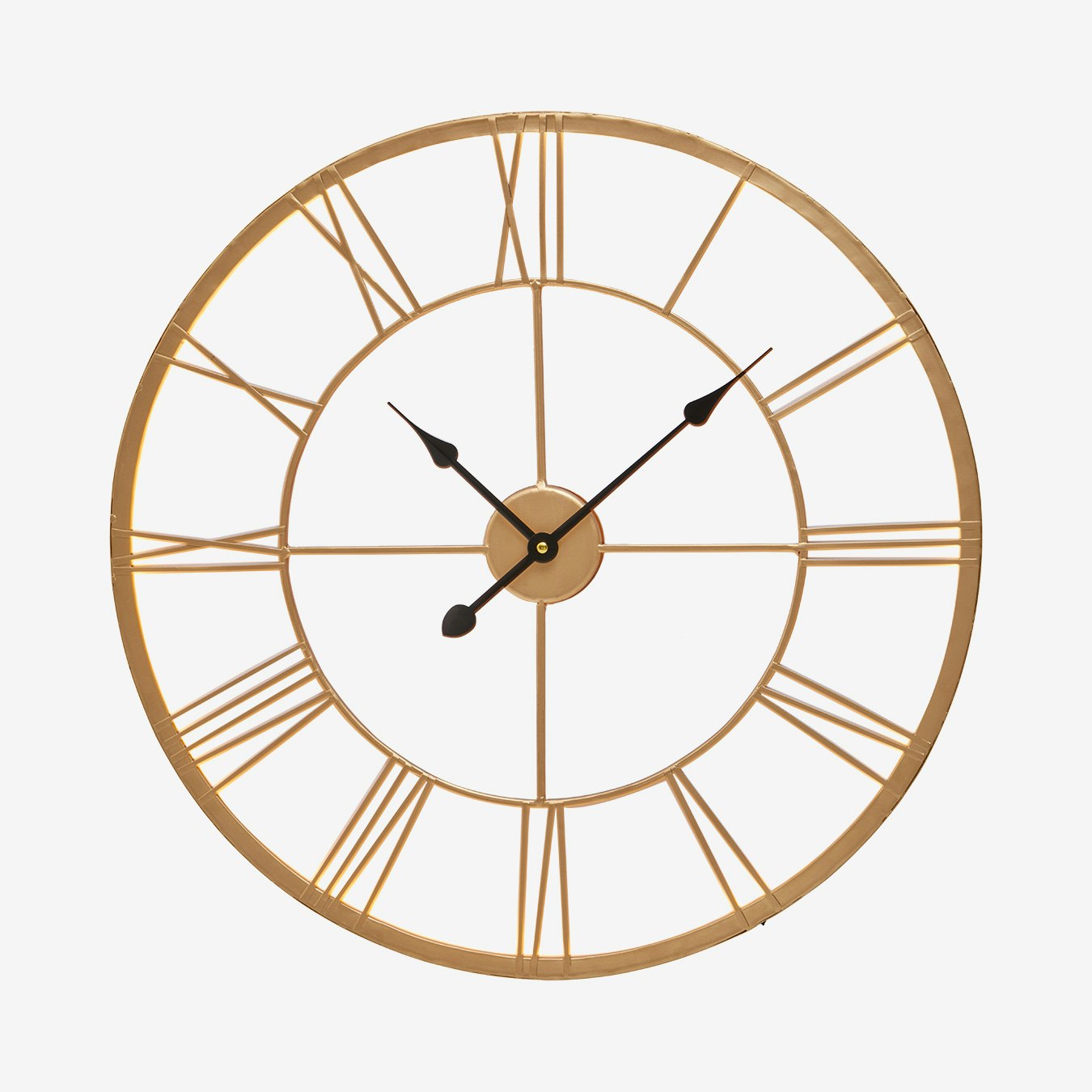 Genova Led Wall Clock - Gold / White by Fifty Five South