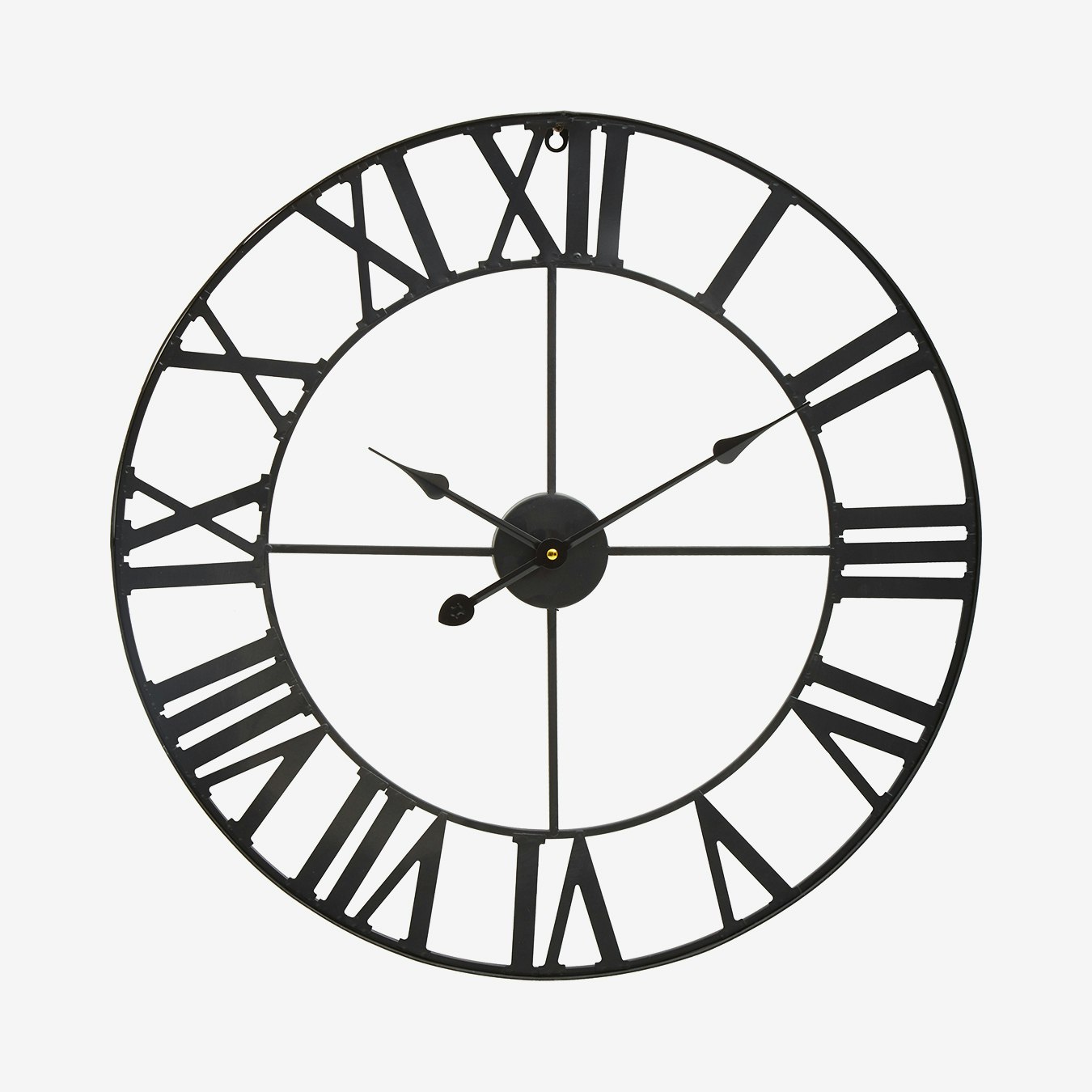 Genova Traditional Metal Wall Clock - Black by Fifty Five South