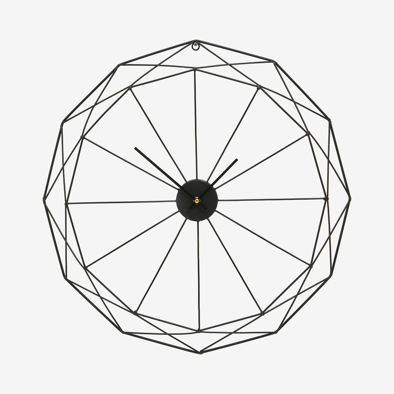 Genova Abstract Metal Wall Clock - Black by Fifty Five South