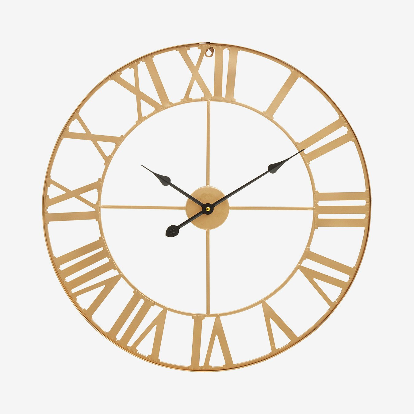 Genova Traditional Metal Wall Clock - Gold by Fifty Five South