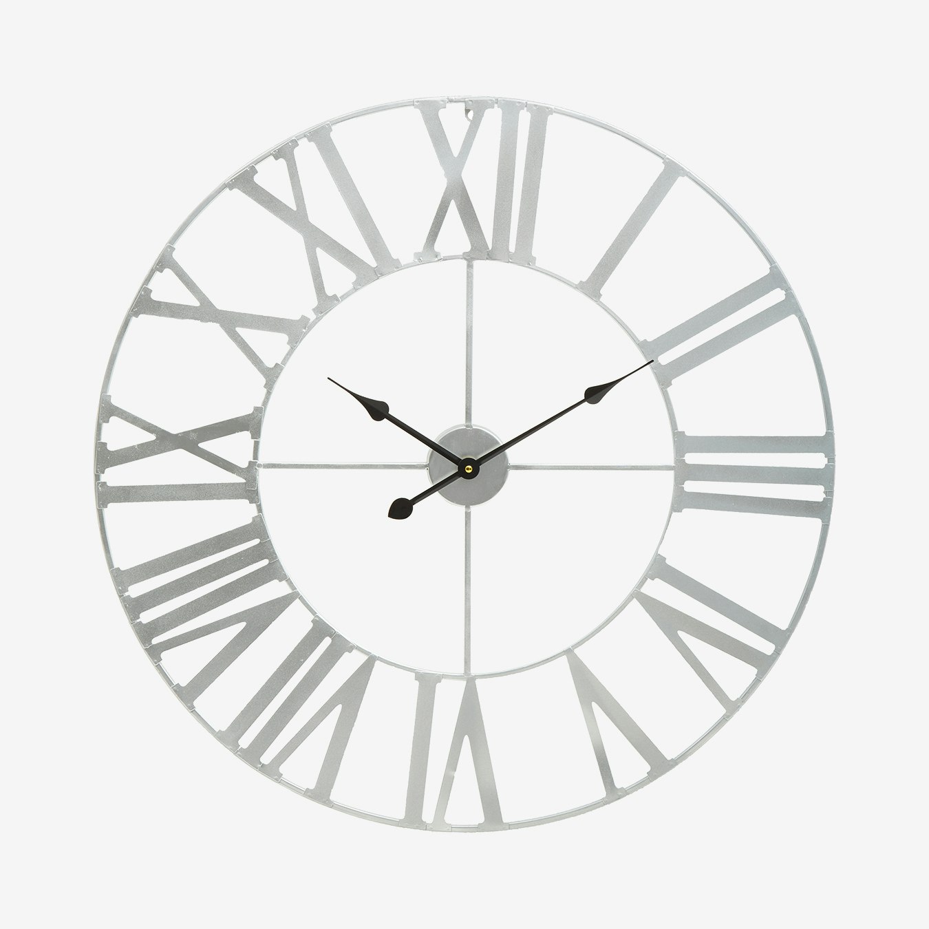 Genova Metal Wall Clock - Silver by Fifty Five South