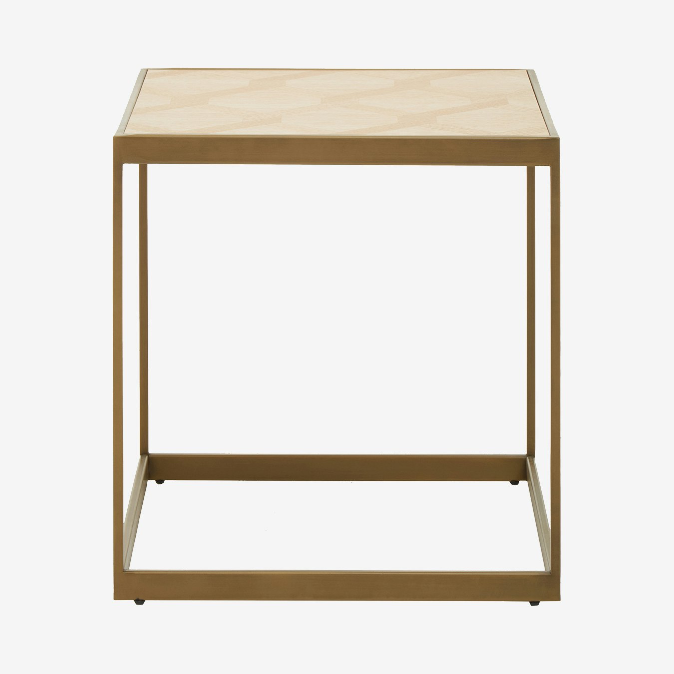 Grenoble End Table - Oak / Brushed Brass by Fifty Five South