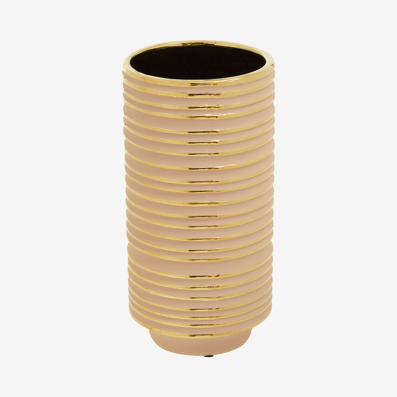 Haldis Ceramic Vase - Blush / Gold by Fifty Five South