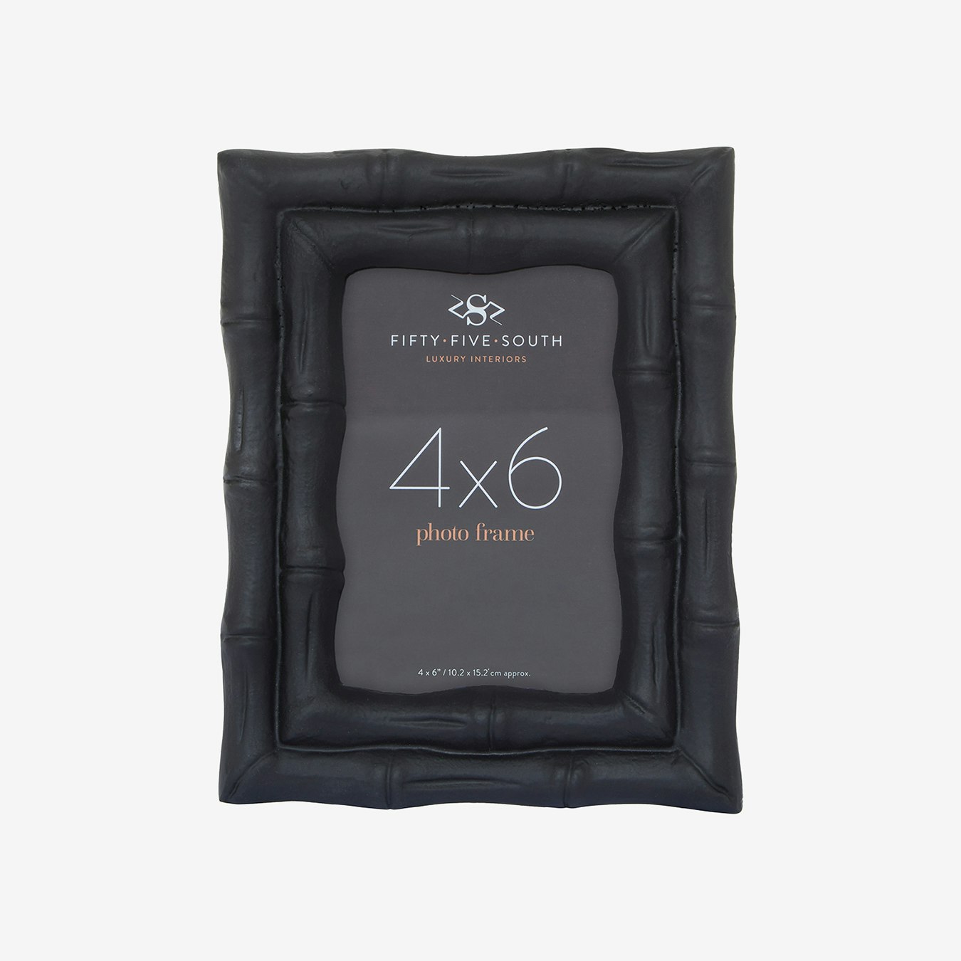 Hiba Photo Frame Bamboo Effect - Black by Fifty Five South