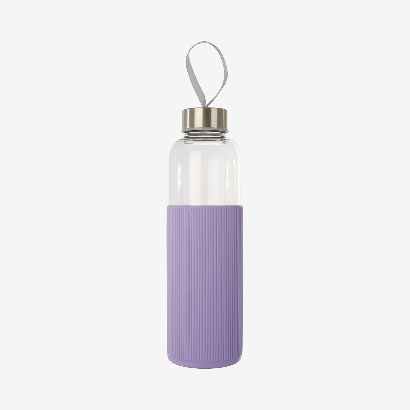 Mimo Glass Bottle With Silicone Sleeve - Purple / Silver by Fifty Five South