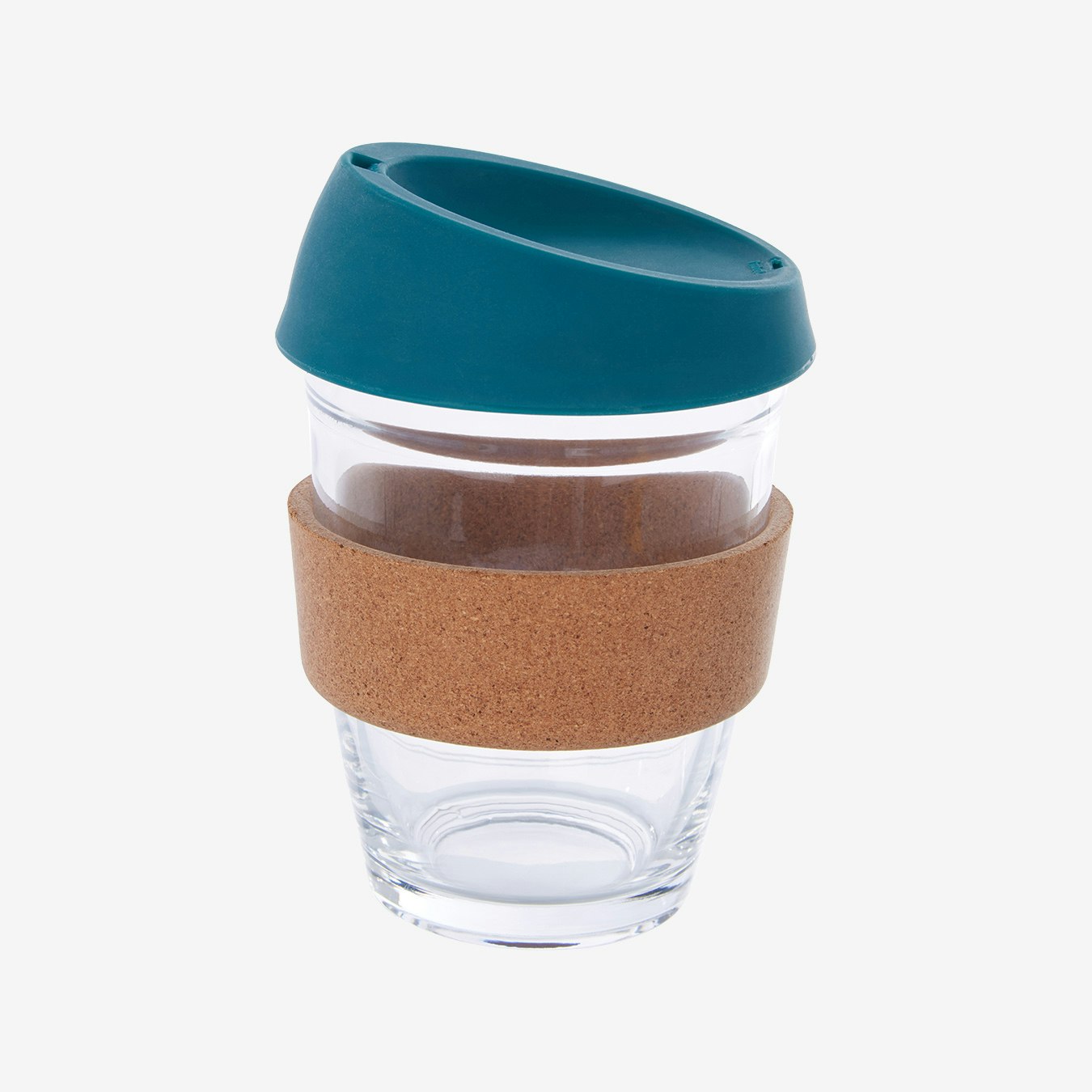 Mimo Glass Travel Mug With Cork Band - Dark Green by Fifty Five South
