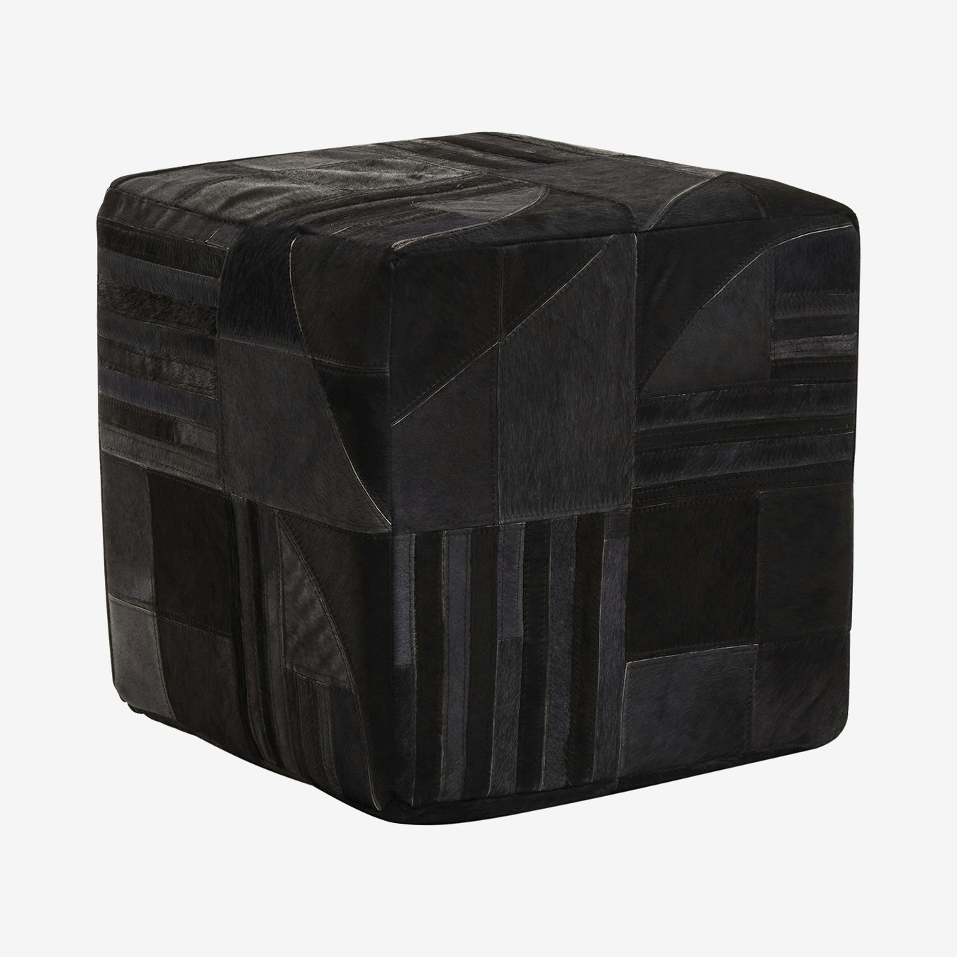 Safira Pouffe - Black / Grey by Fifty Five South