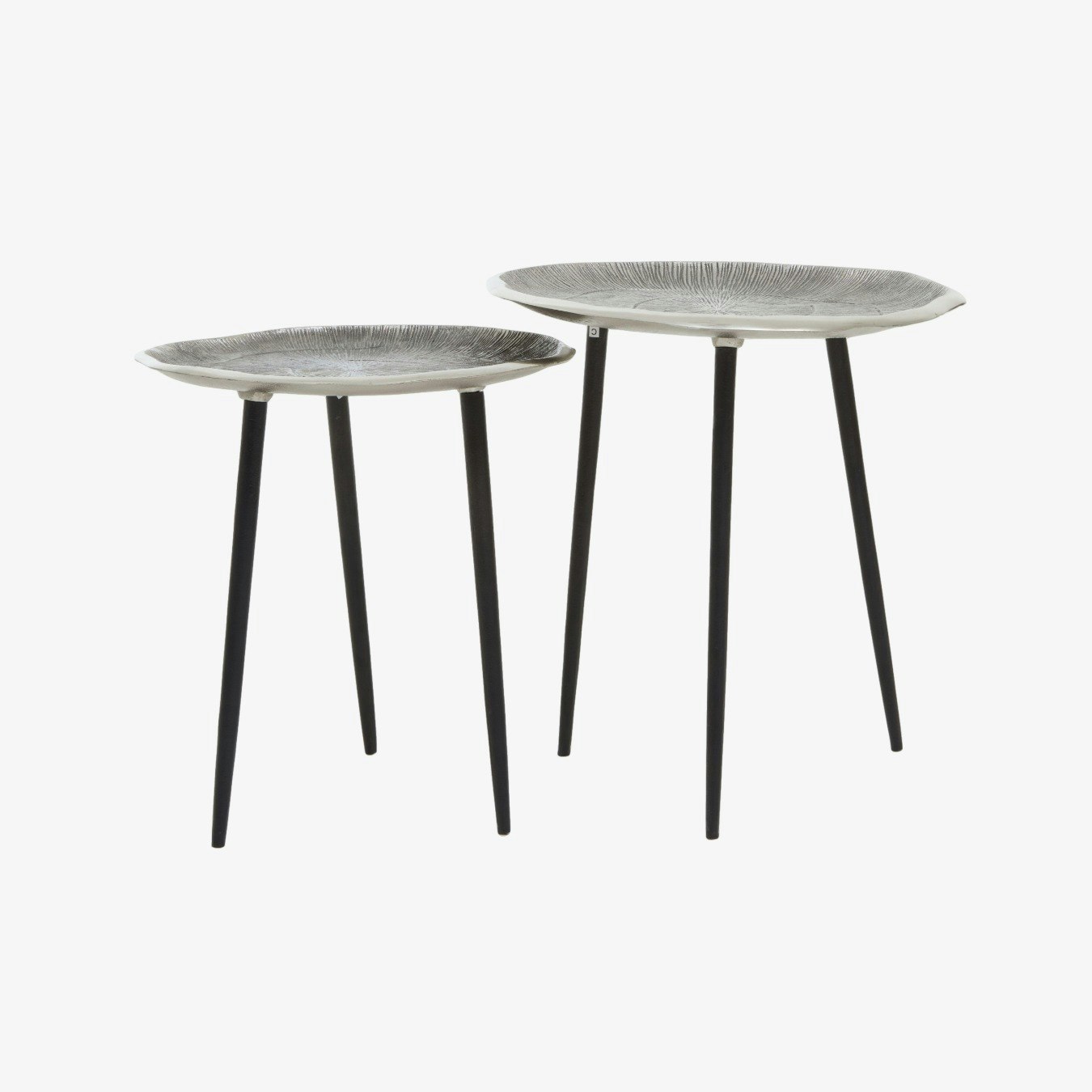 Silva Side Tables - Silver / Oak - Set of 2 by Fifty Five South