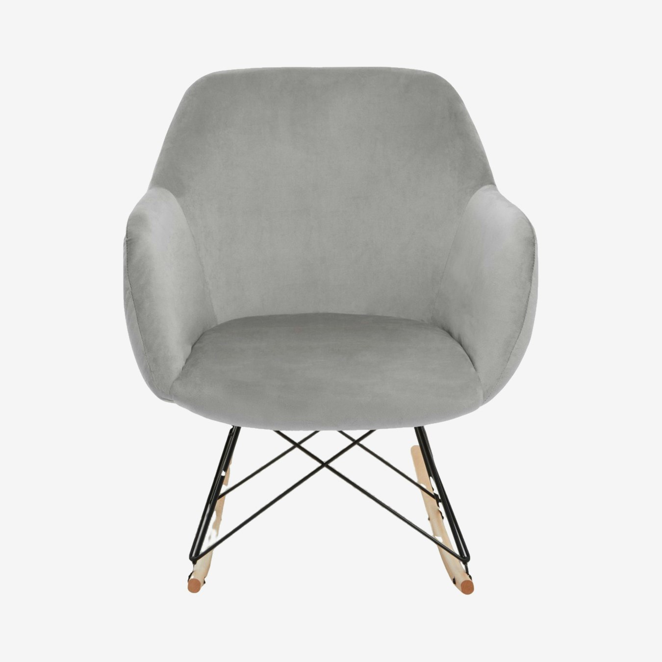 Stockholm Rocking Chair - Grey / Black by Fifty Five South