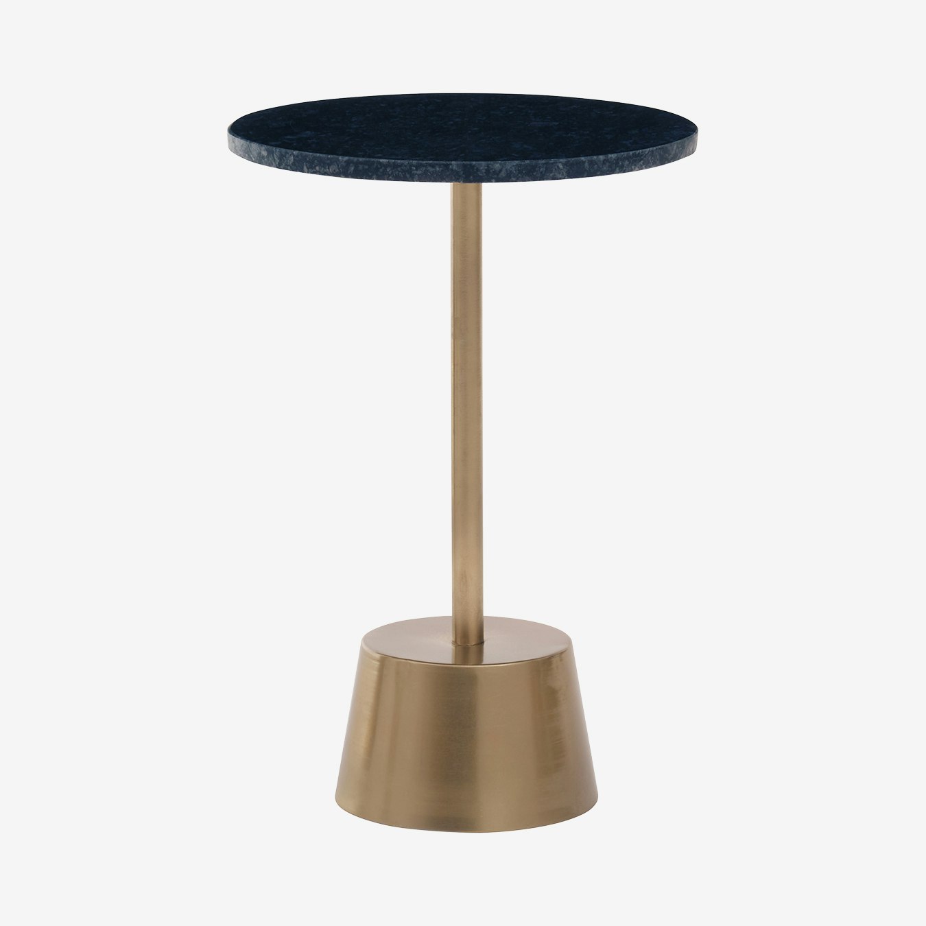 Templar Round Side Table - Black / Marble / Gold by Fifty Five South