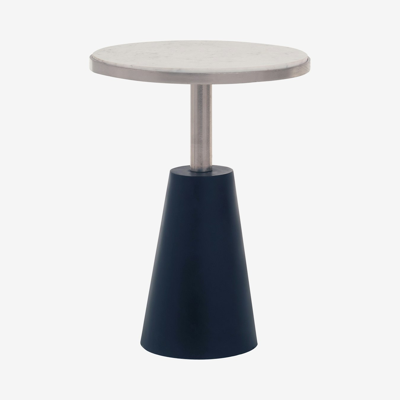 Templar Round Side Table - White / Marble / Gold by Fifty Five South