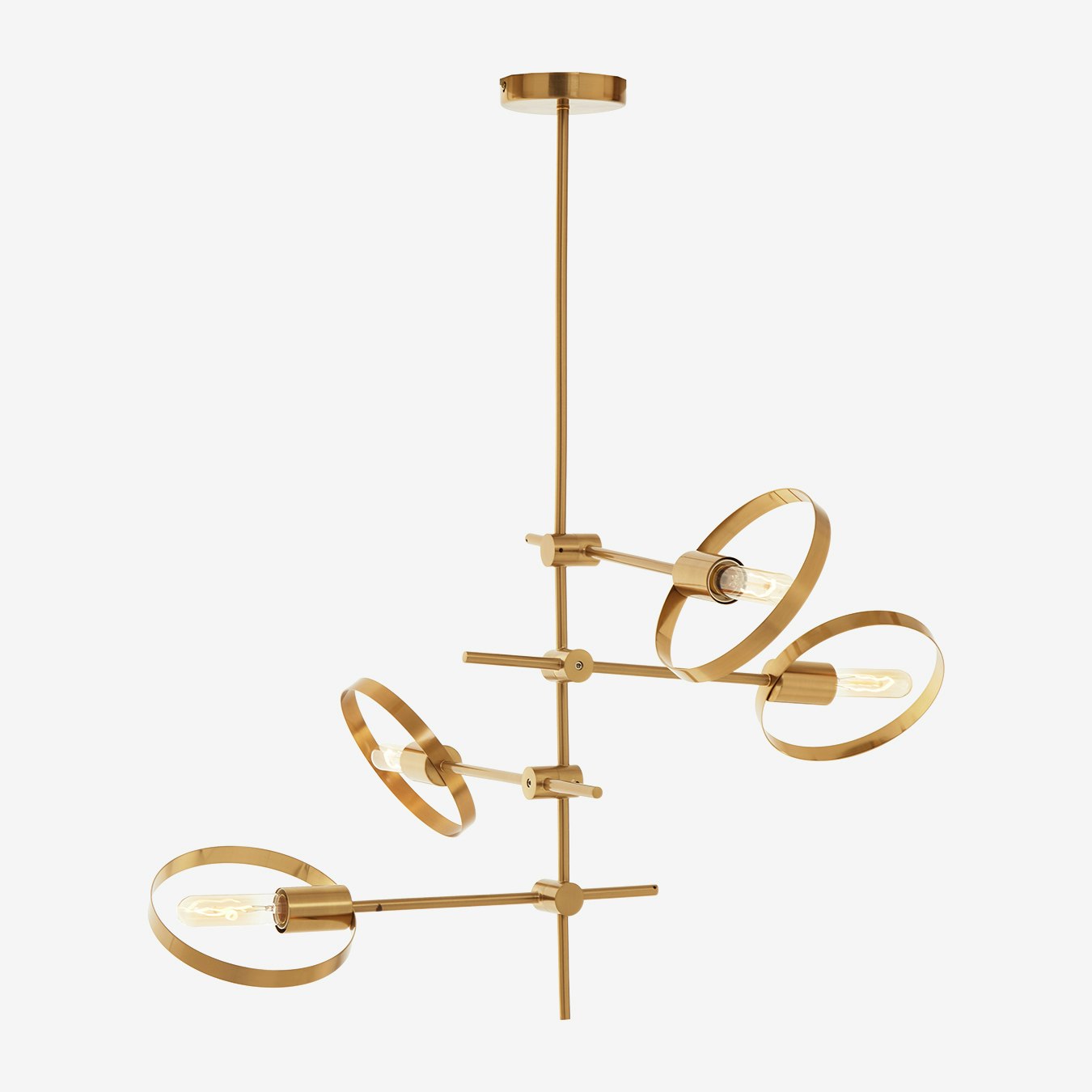Trieste Bulb Ring Pendant Light - Brushed Bronze by Fifty Five South