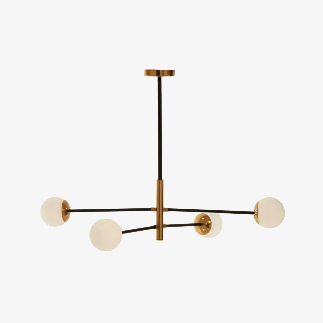 Trieste 4-Bulb Pendant - Black / Gold / White by Fifty Five South