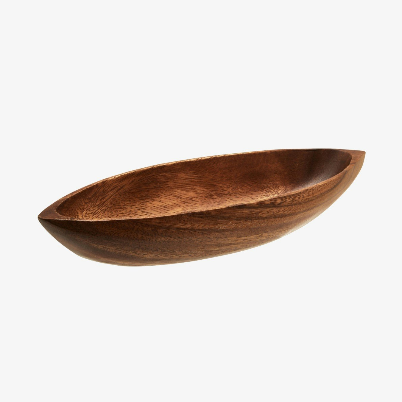 Kora Organic Acacia Wood Tray - Boat Shaped by Fifty Five South