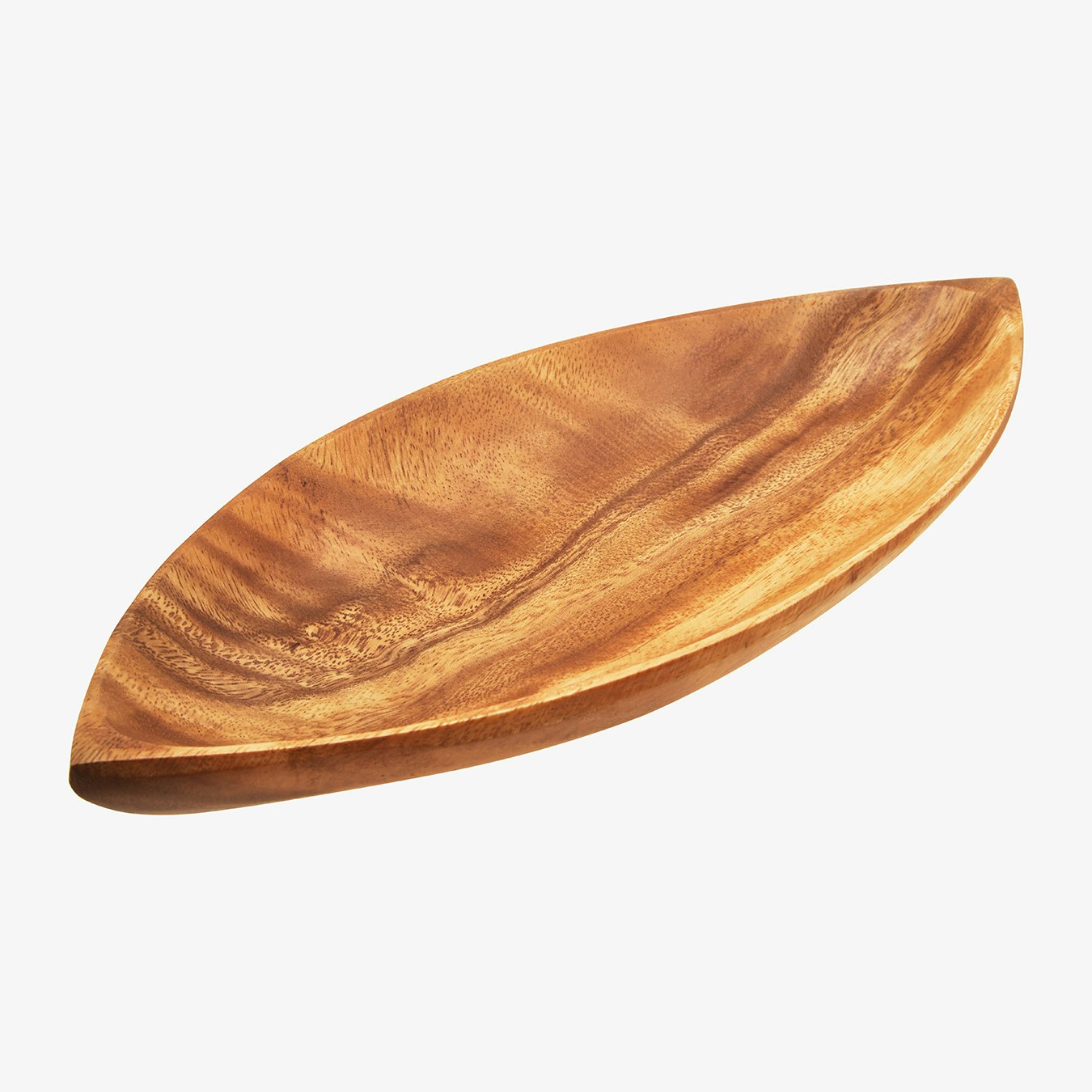 Kora Organic Acacia Wood Tray - Leaf by Fifty Five South