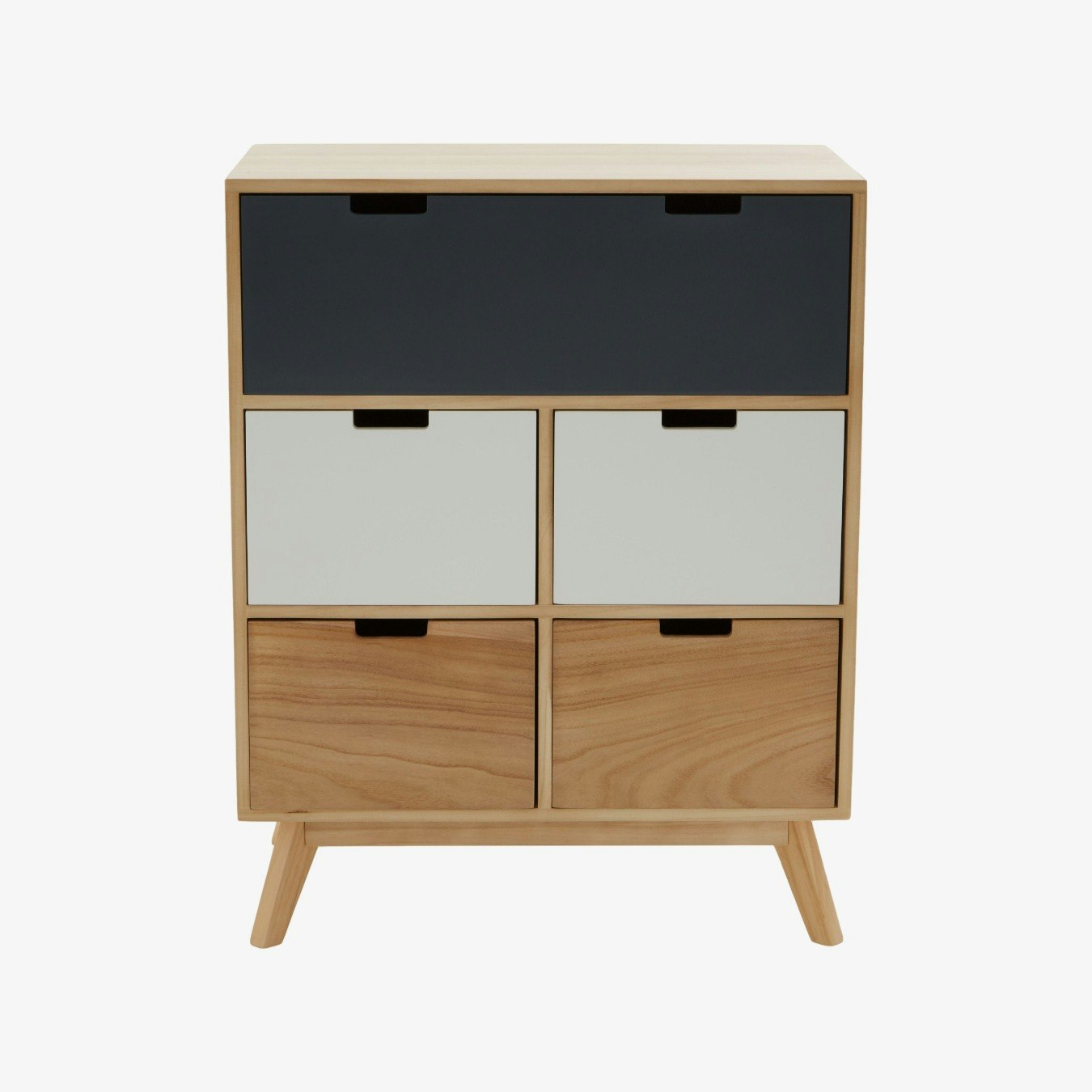 Watson 5-Drawer Chest - Natural / Grey / White by Fifty Five South