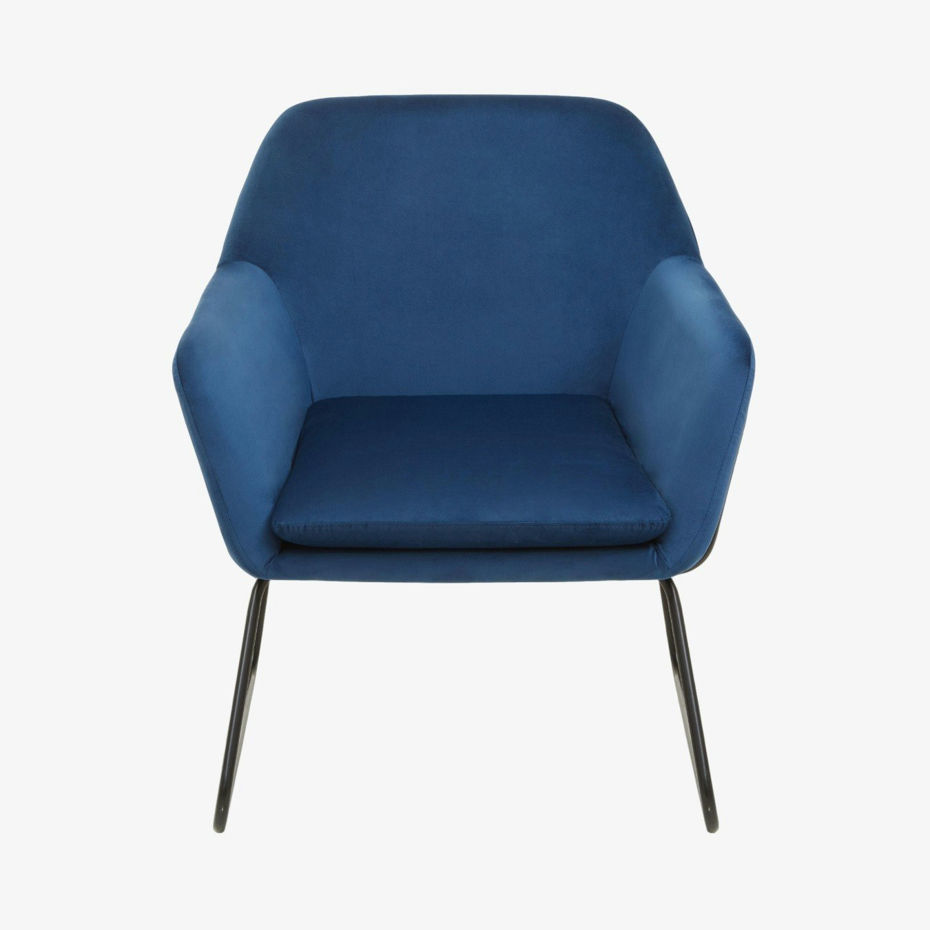 Xander Armchair - Midnight Velvet / Black by Fifty Five South