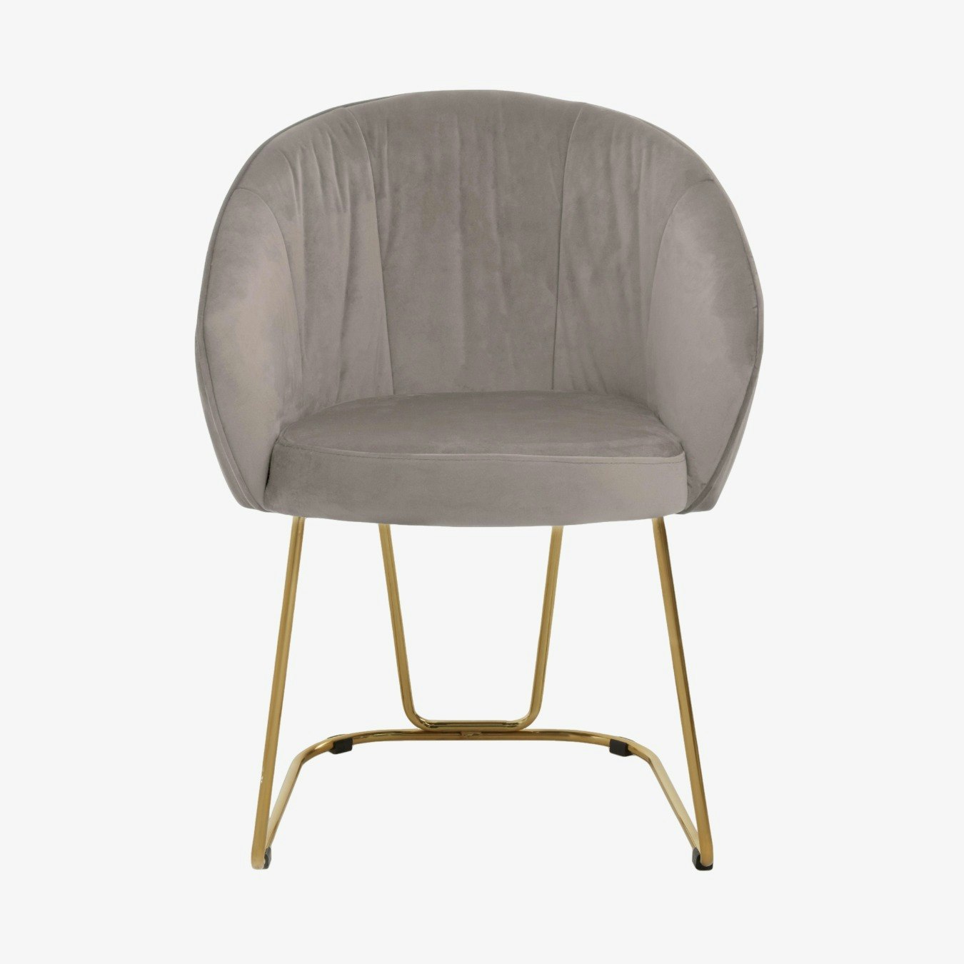 Veneto Dining Chair - Mink Velvet / Brushed Gold by Fifty Five South