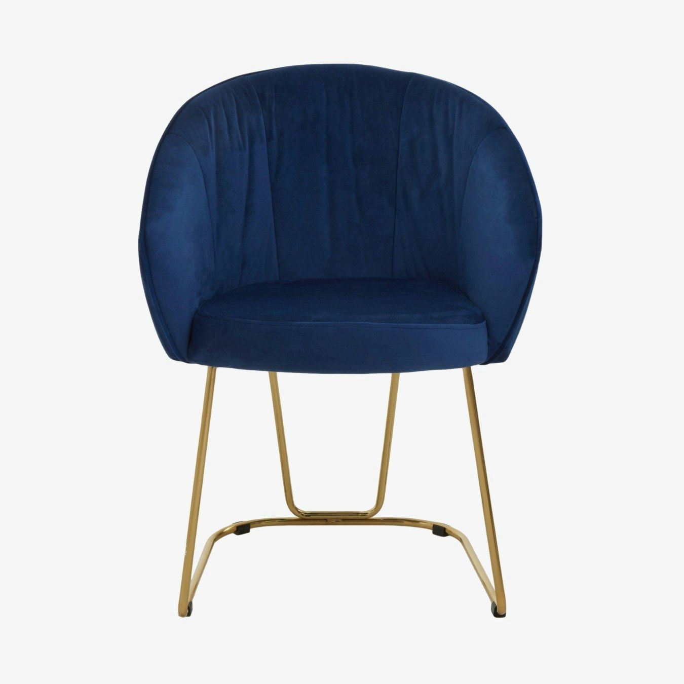Veneto Dining Chair - Midnight Velvet / Brushed Gold by Fifty Five South