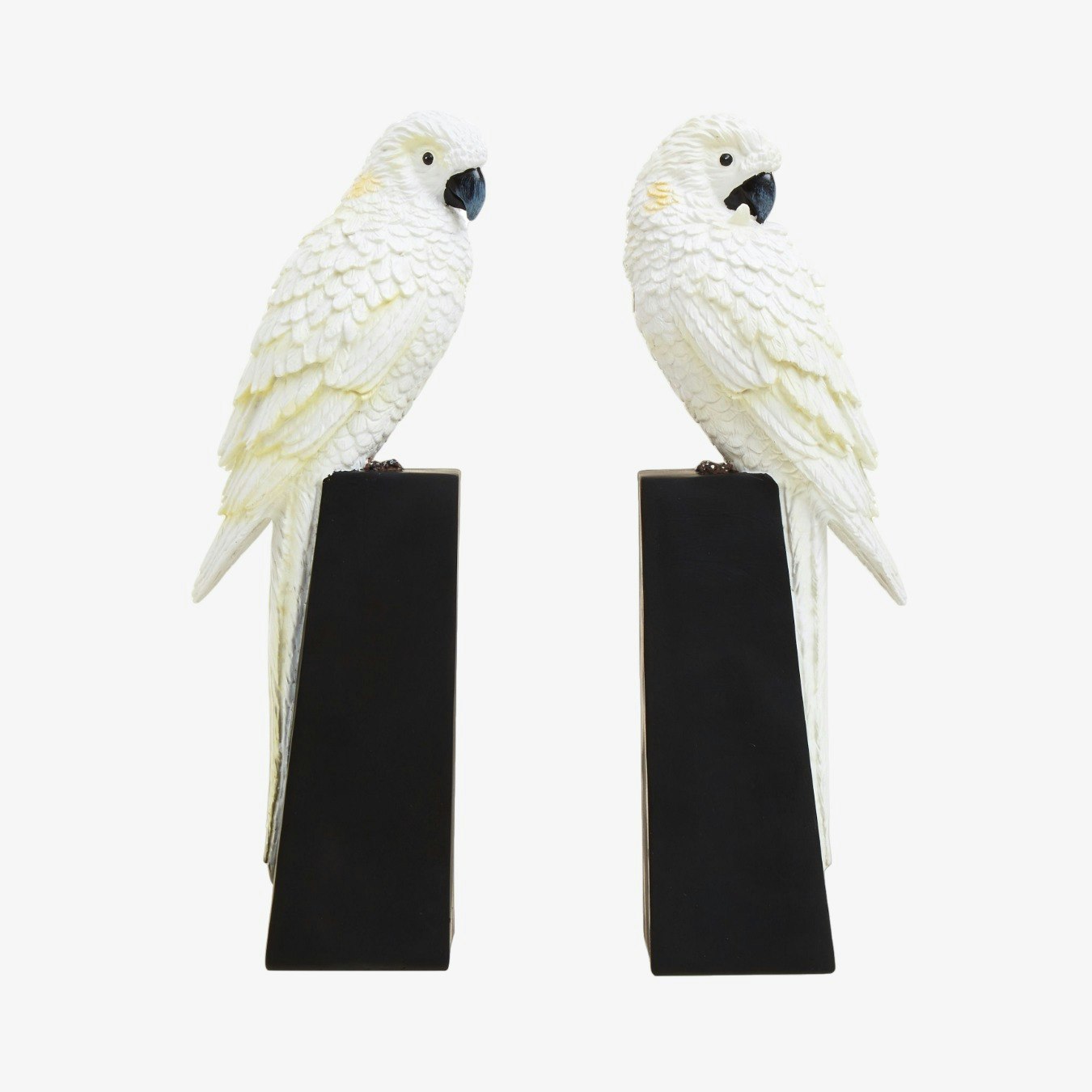 Boho Parrot Bookends - White / Gold - Set of 2 by Fifty Five South