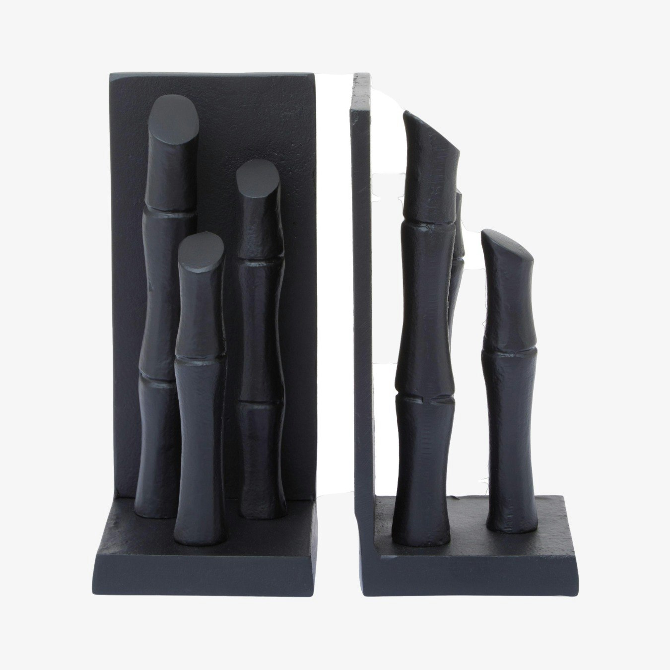 Hiba Bookends - Bamboo Effect / Black - Set of 2 by Fifty Five South