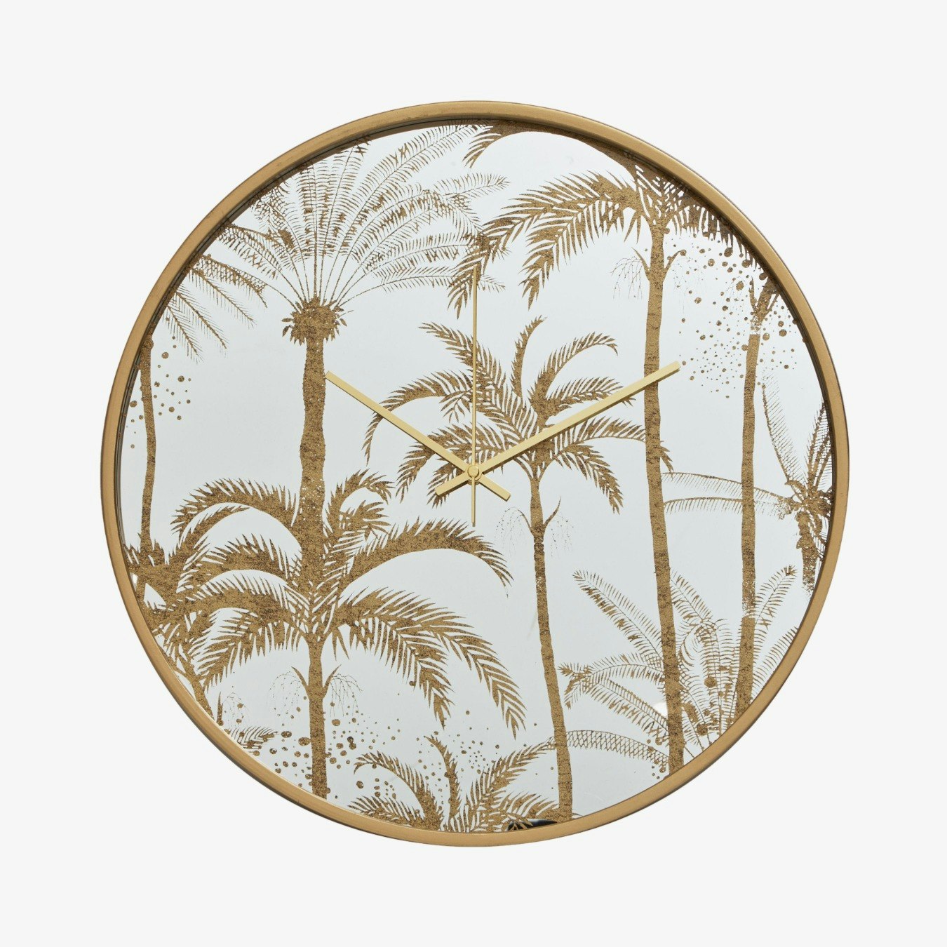 Celina Botanical Print Wall Clock - Gold by Fifty Five South