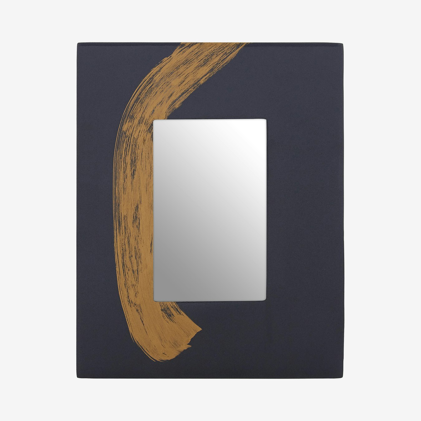 Alma Photo Frame - Blue / Gold Brushstroke - Aluminium by Fifty Five South