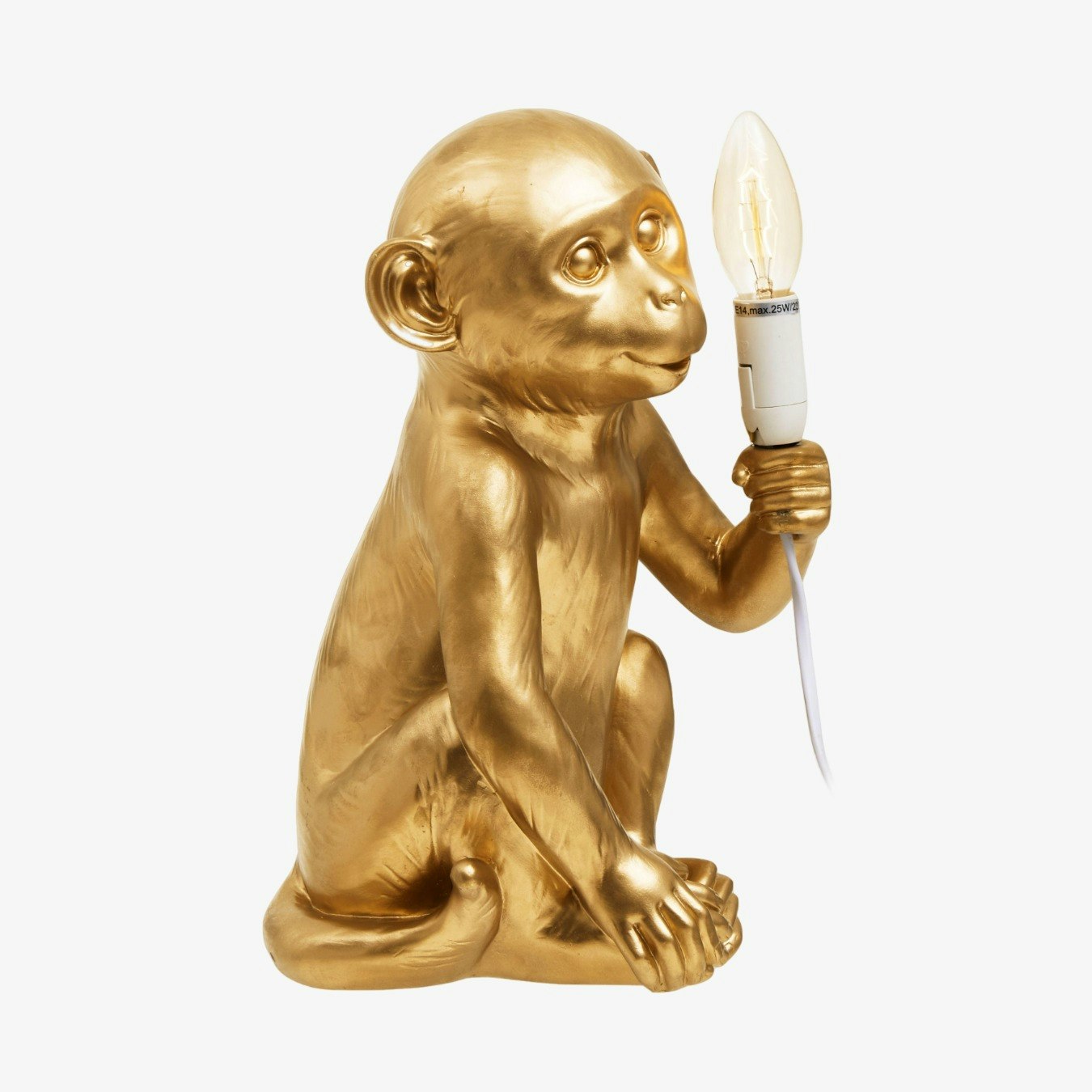 Boho Monkey Lamp - Gold by Fifty Five South