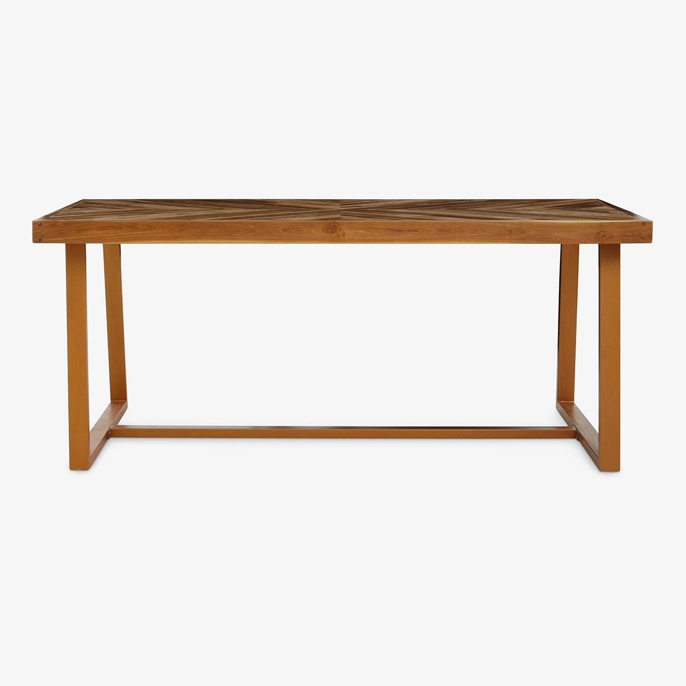 Kendari Dining Table - Natural Teak / Gold by Fifty Five South