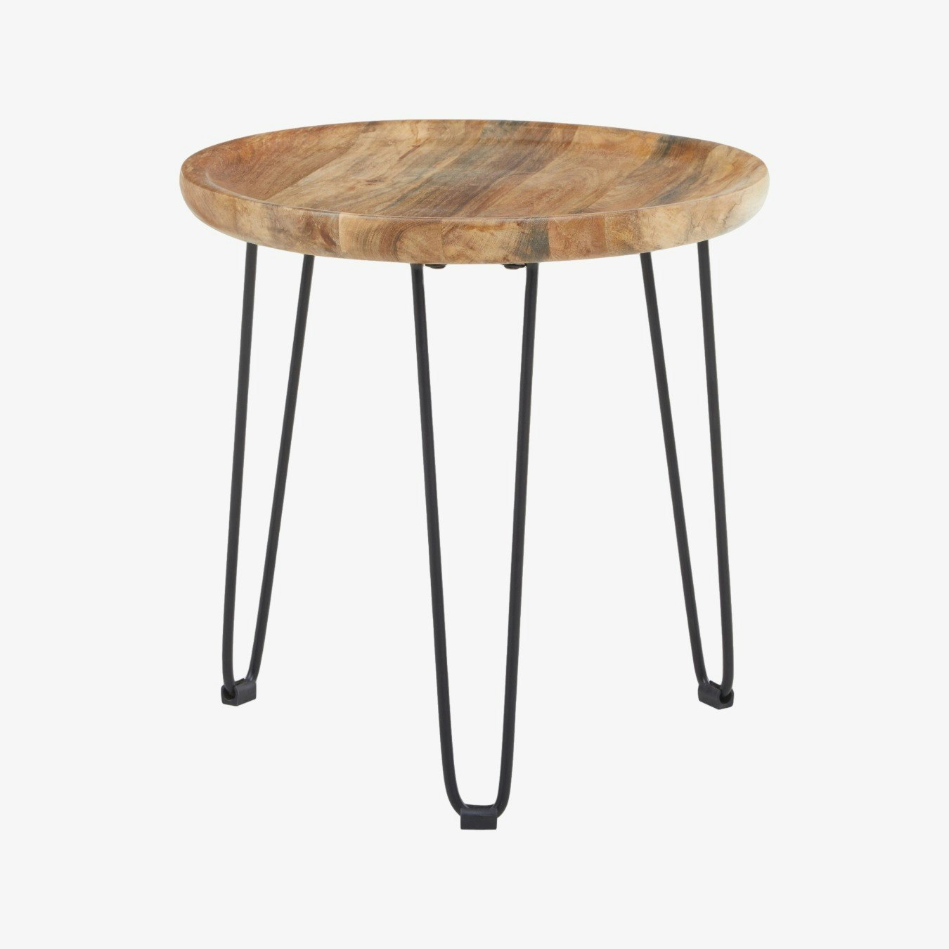 Boho Round Side Table - Natural Mango Wood by Fifty Five South