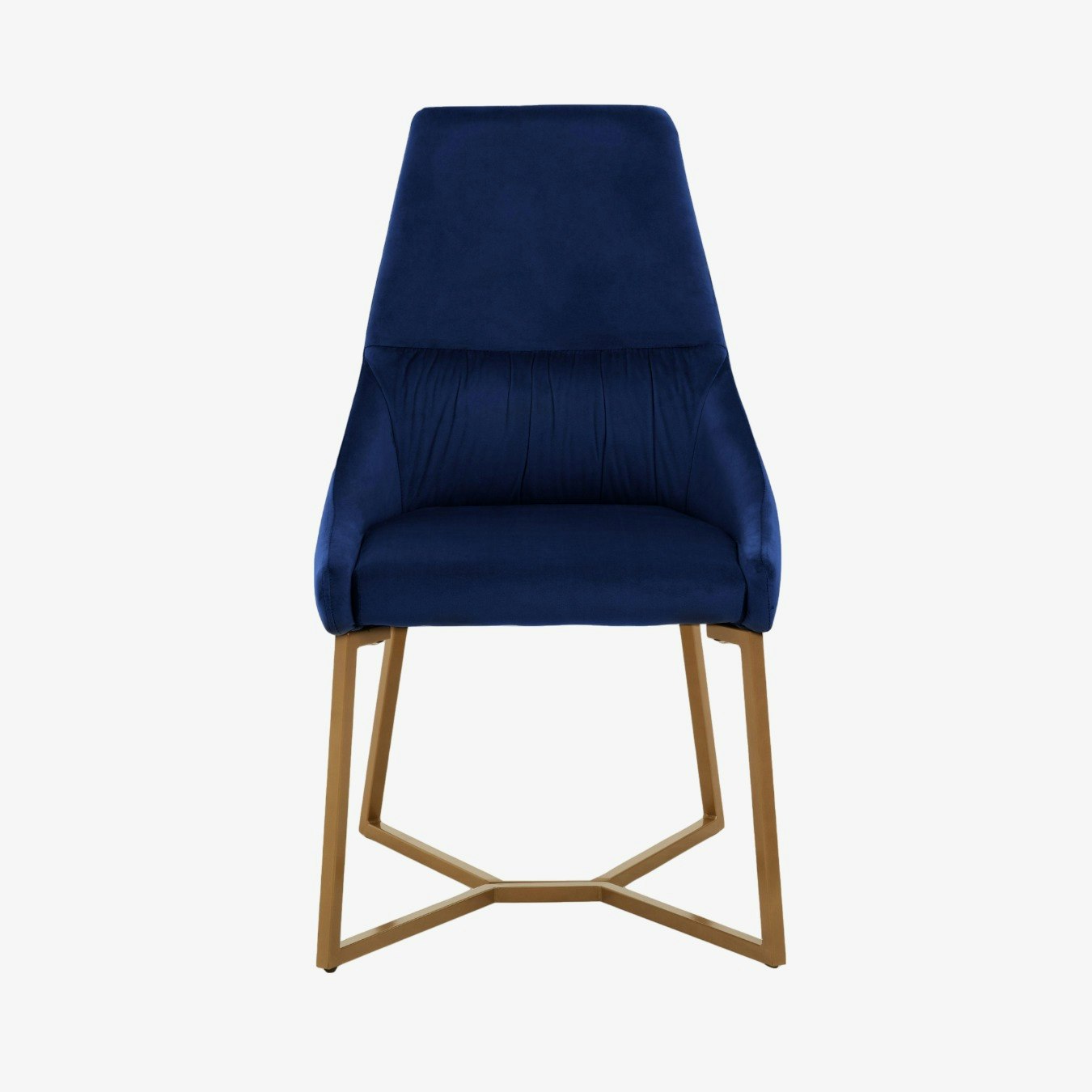 Vieste Dining Chair - Midnight Velvet / Gold by Fifty Five South