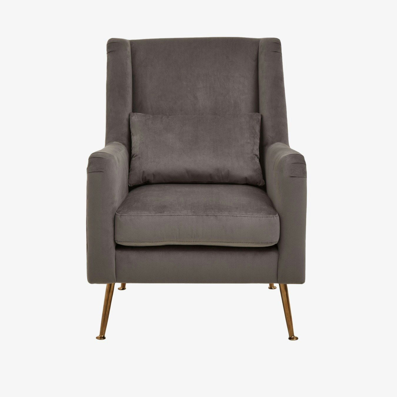 Doucet Chair - Grey Velvet / Gold by Fifty Five South