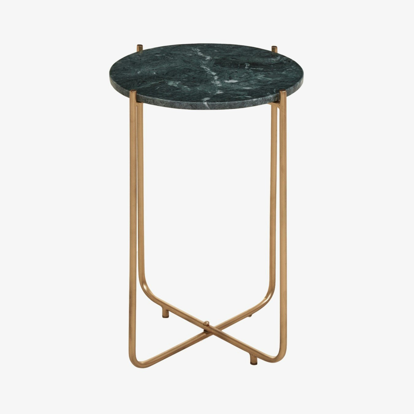 Mandoli Side Table - Green Marble / Gold by Fifty Five South