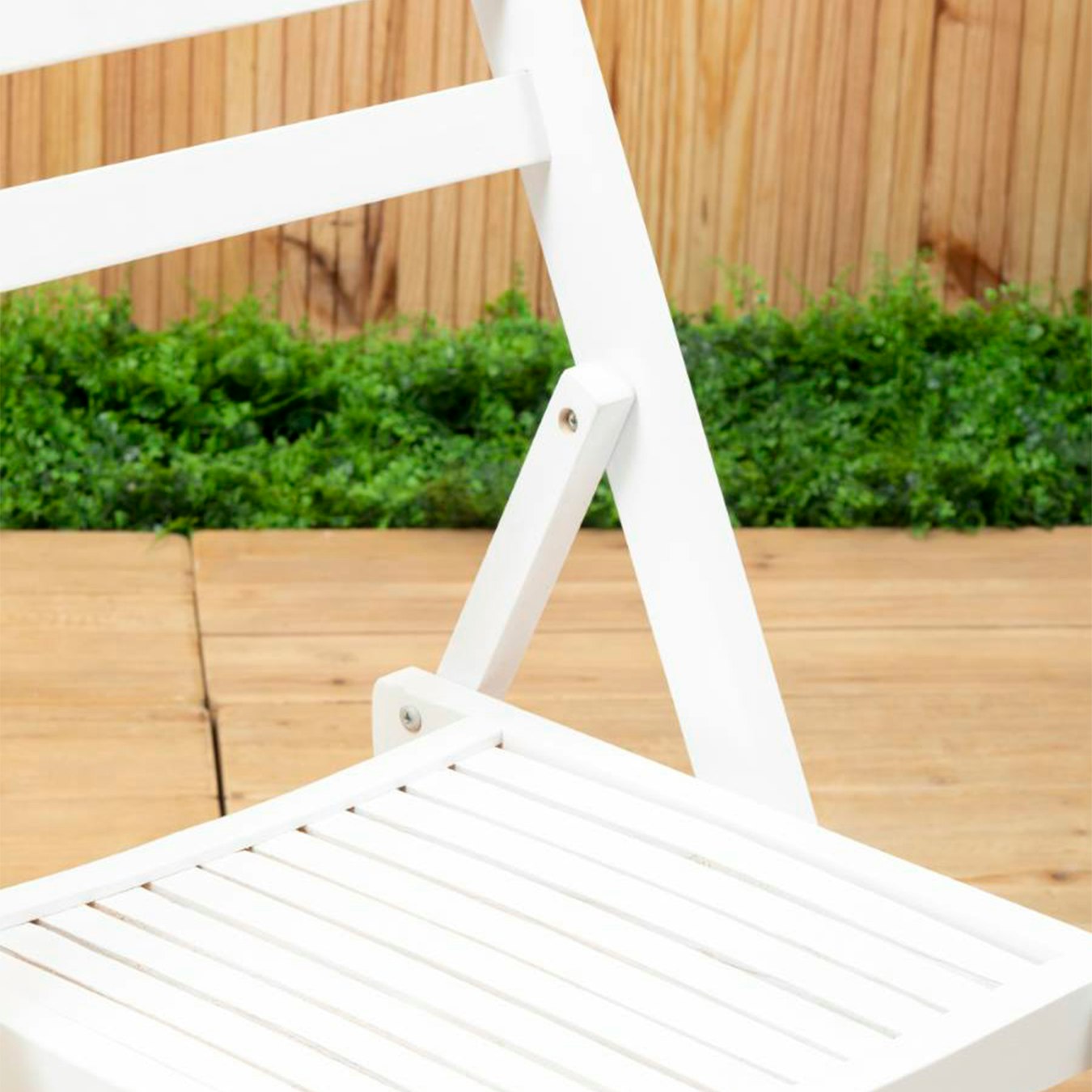 Beauport Weather Proof Fold Chair - White Wood by Fifty Five South