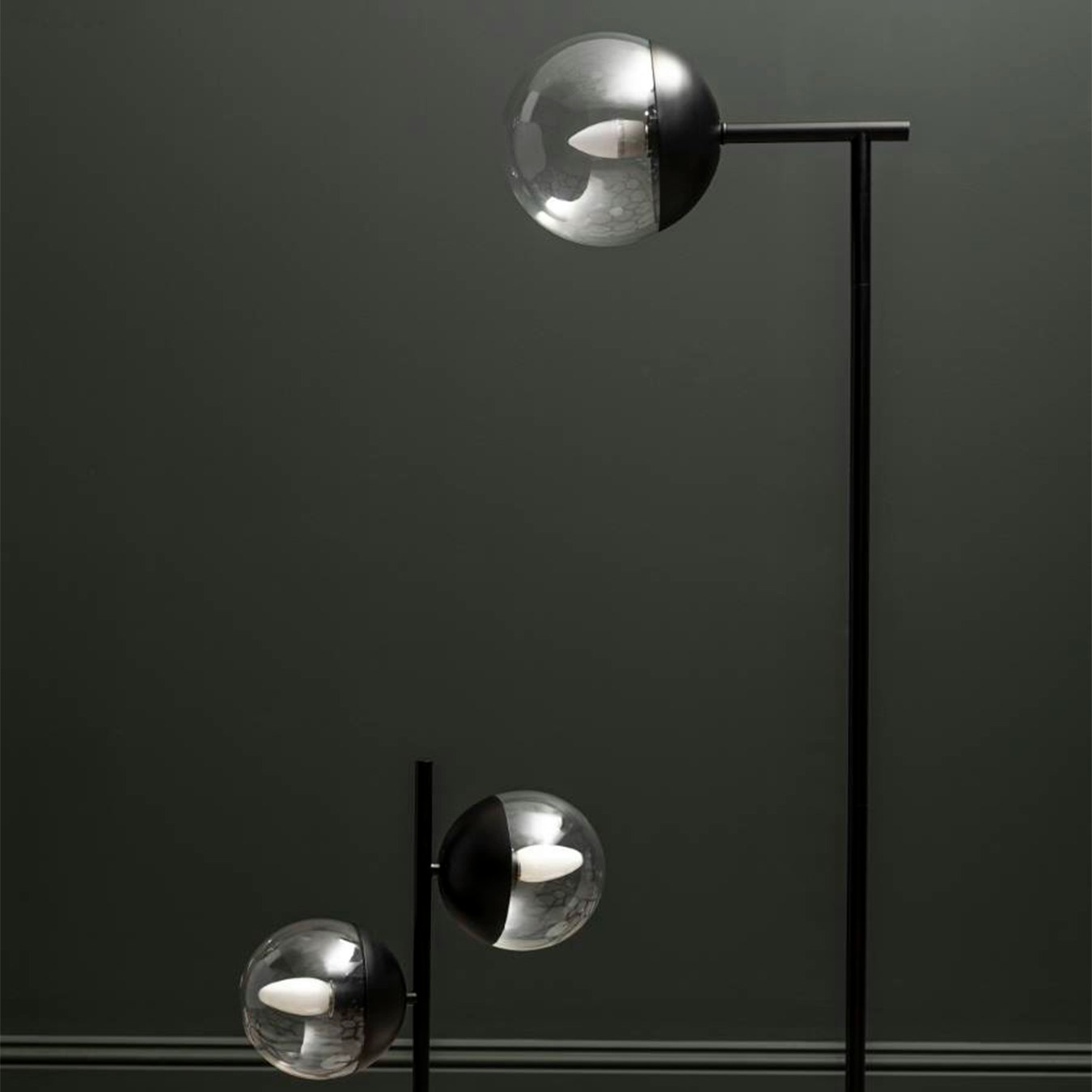 Revive 2-Light Table Lamp - Black / White Marble by Fifty Five South