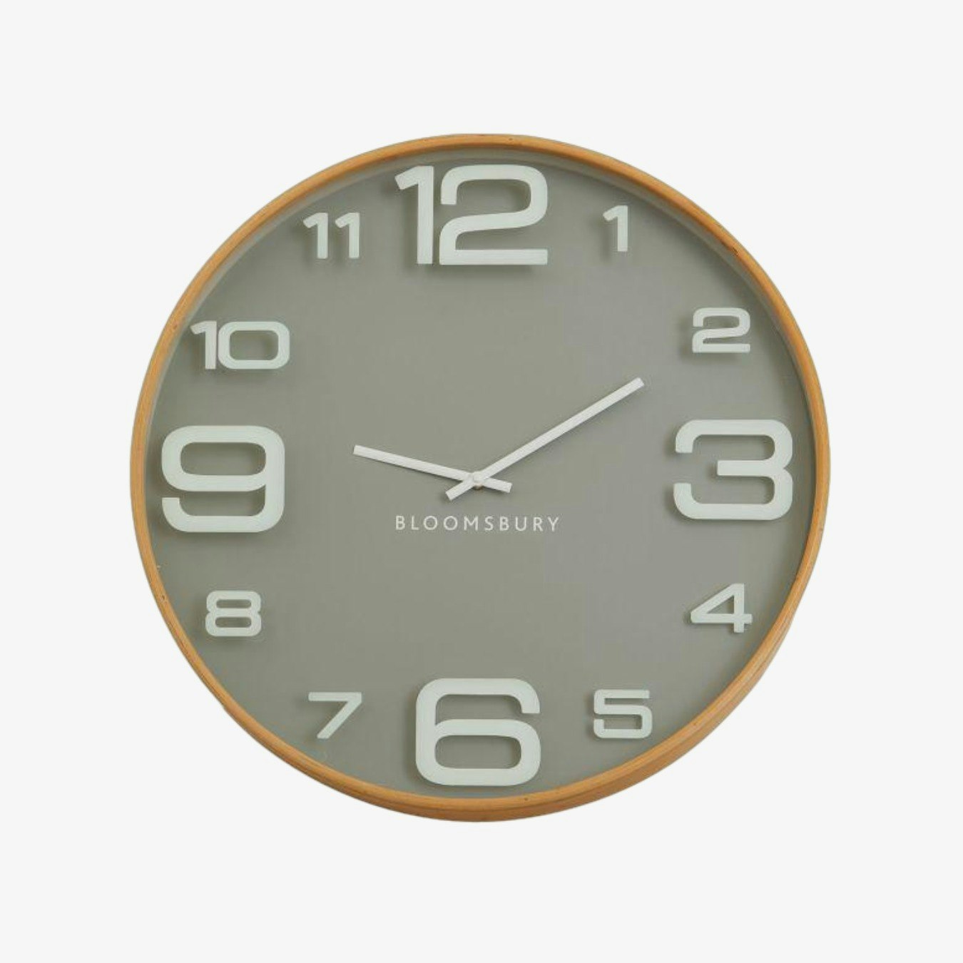 Vitus Round Wall Clock - Natural / Grey by Fifty Five South